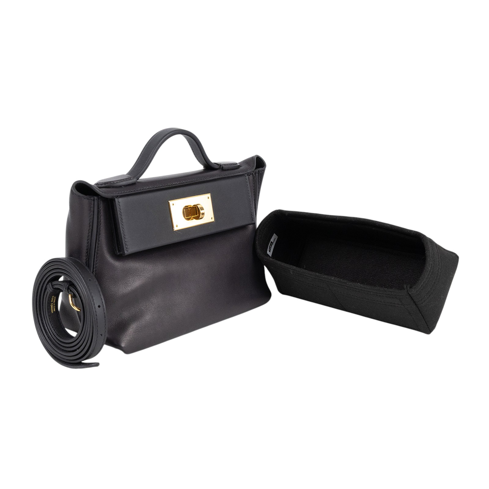 愛馬仕 Hermès 24/24 21 Mini 手提包 H082153 U刻 黑24/24 MINI 防塵袋/原廠盒子