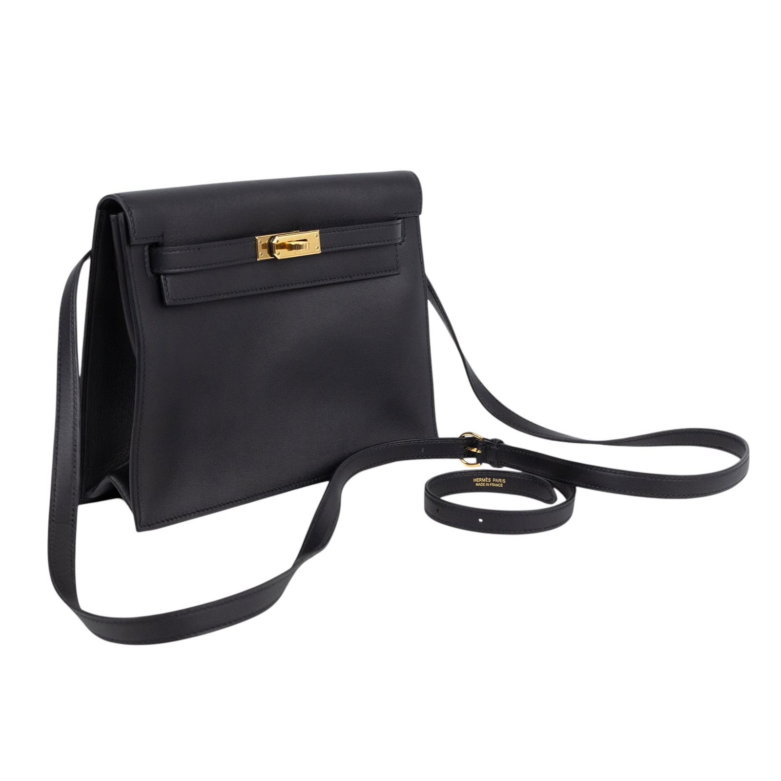 愛馬仕 Hermès Kelly Danse 側背 斜背 肩背包 KLD Y刻 黑KELLY DANSE 原廠盒子/防塵袋