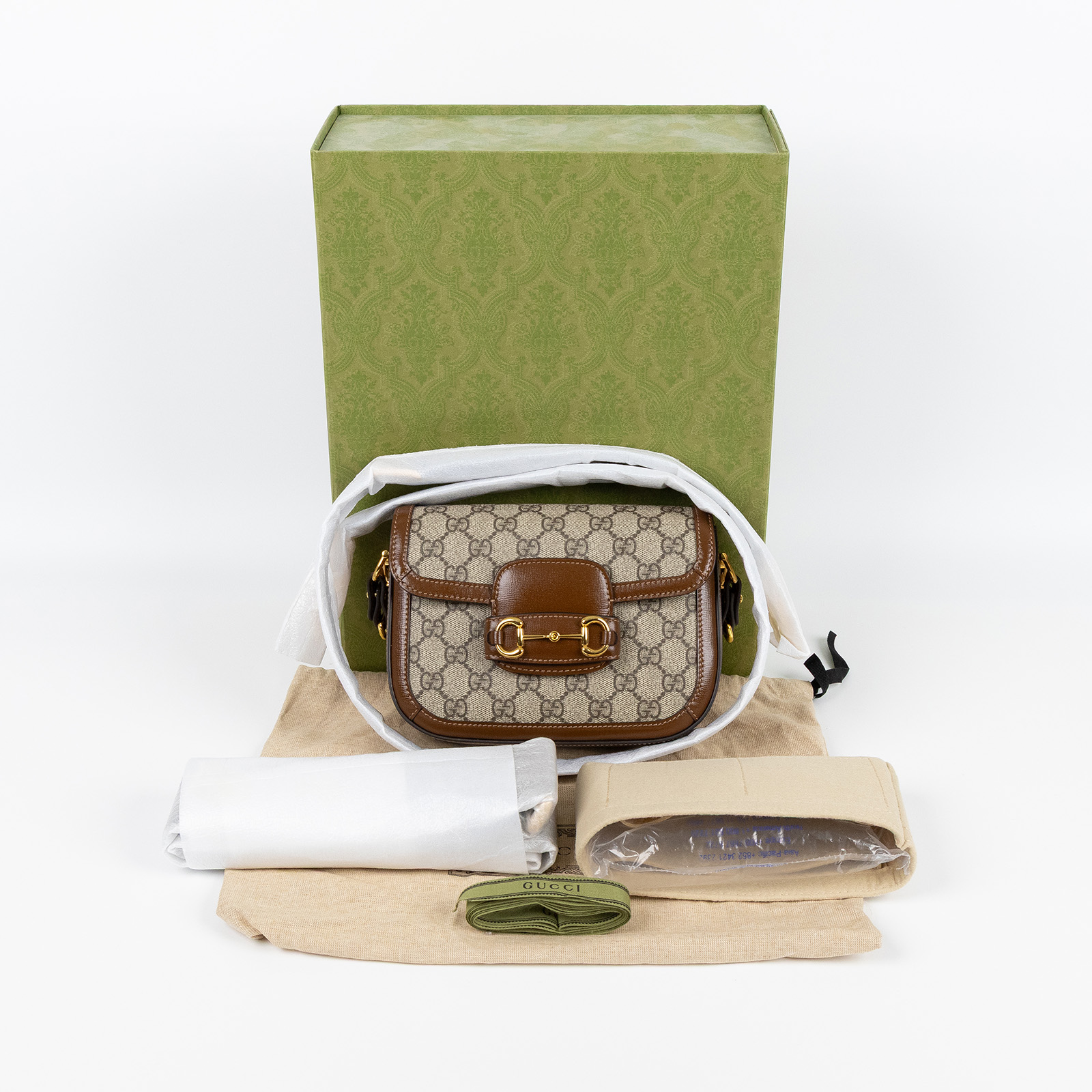 古馳 GUCCI Horsebit 1955 迷你 馬鞍包 658574 520981 老花1955 MINI 防塵袋/原廠盒子