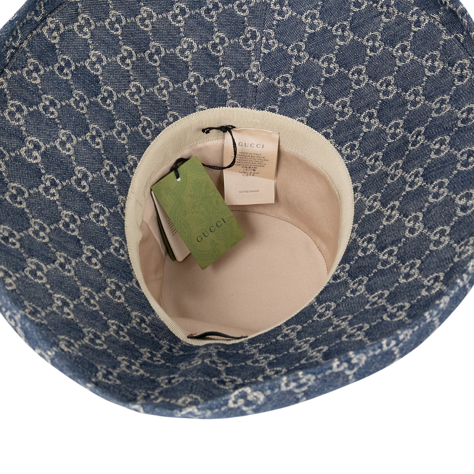 古馳 GUCCI GG 漁夫帽 631958_M 大牛仔遮陽帽#M 原廠盒子
