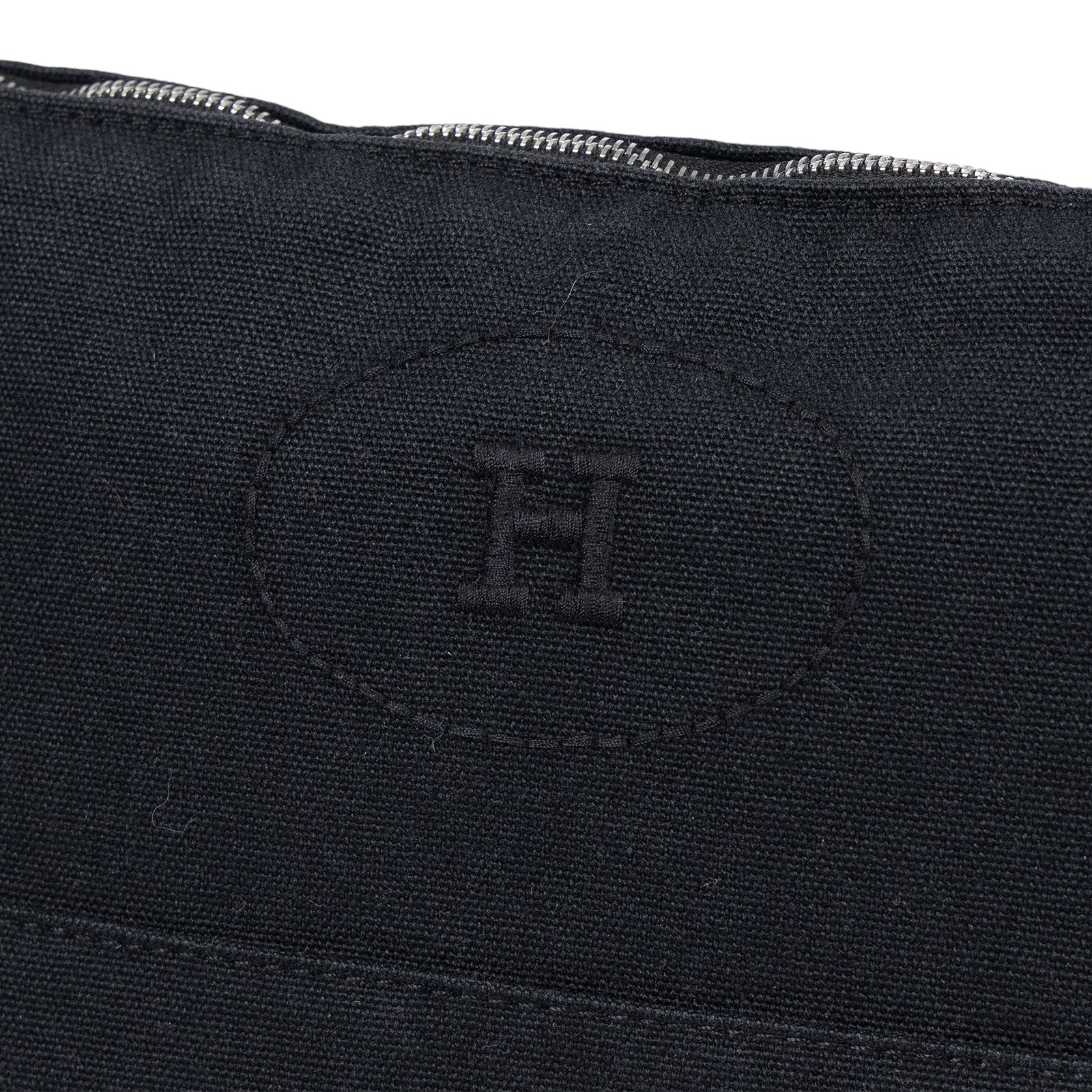 愛馬仕 Hermes Bolide 收納包 大型  黑帆布化妝包 大 無附屬品