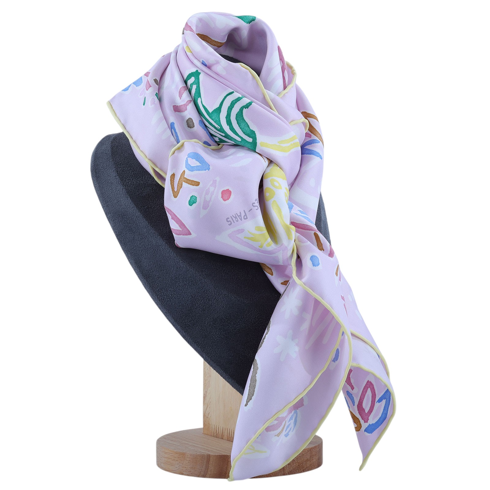 愛馬仕 Hermes Isola di Primavera scarf 90 絲巾 H003755Sv08 粉紫黃邊絲巾90 原廠盒子