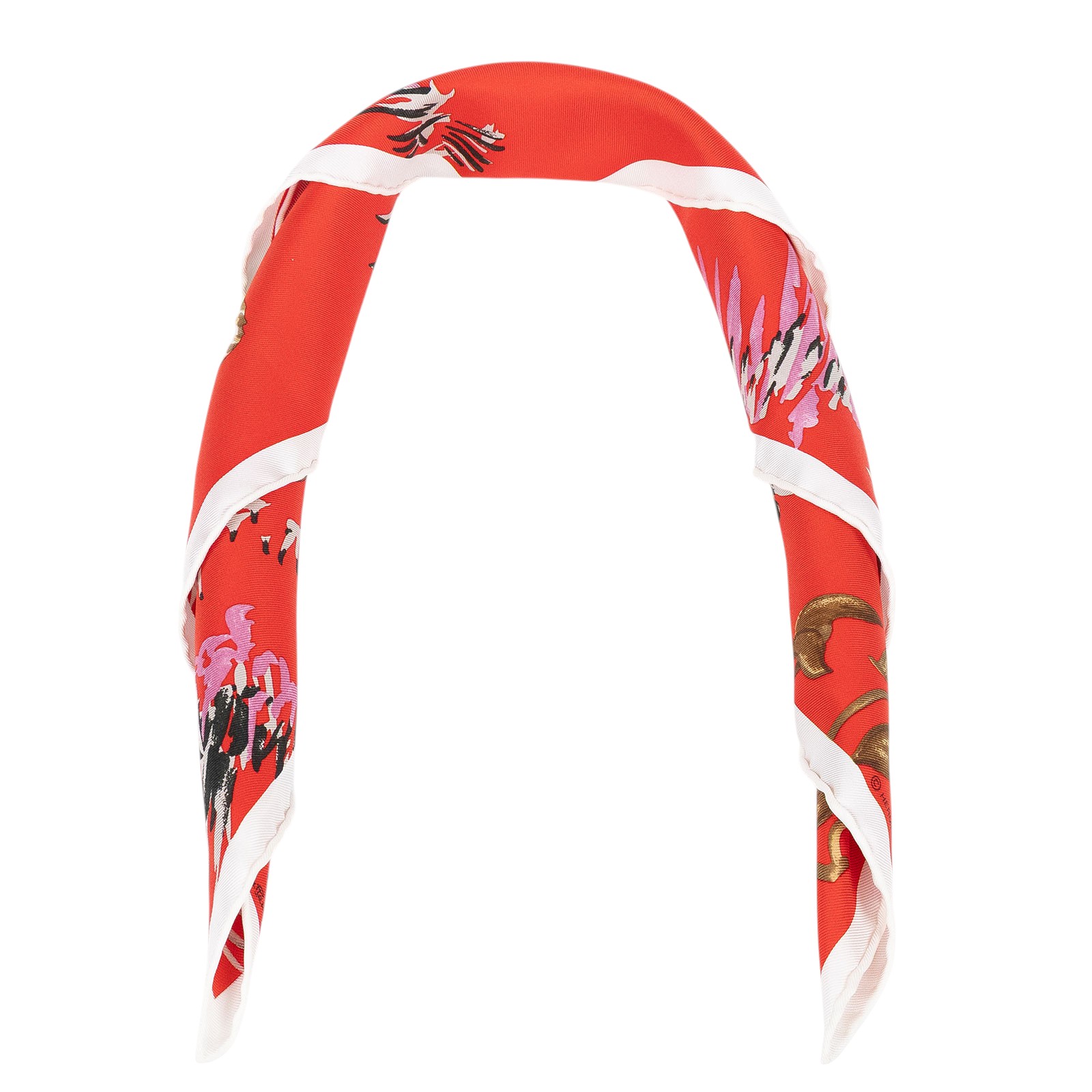 愛馬仕 Hermes Les Tigreaux scarf 45 方巾 H892491S 紅老虎嬉戲絲巾45 原廠盒子