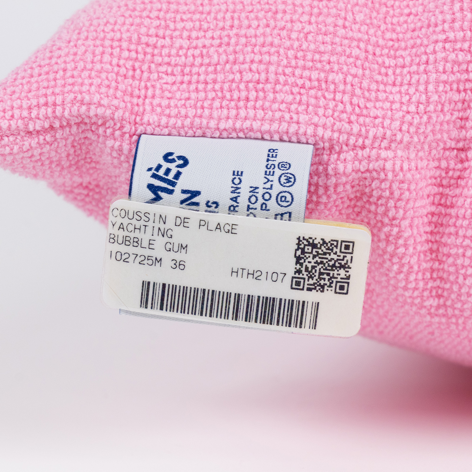 愛馬仕 Hermes Yachting Uni beach pillow 沙灘靠枕 風信子色 H102725Mv50  粉沙灘小枕頭 無附屬品