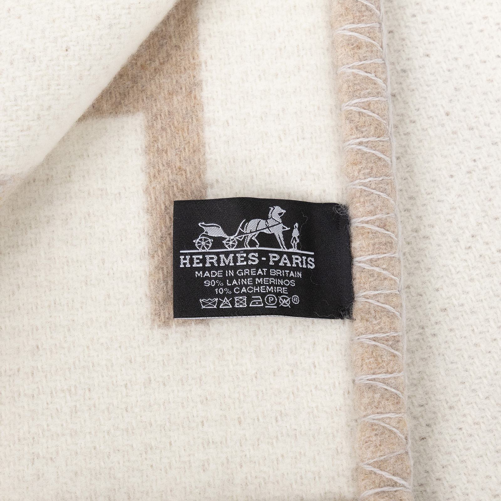 愛馬仕 Hermes Avalon 毛毯   灰白大毛毯 無附屬品