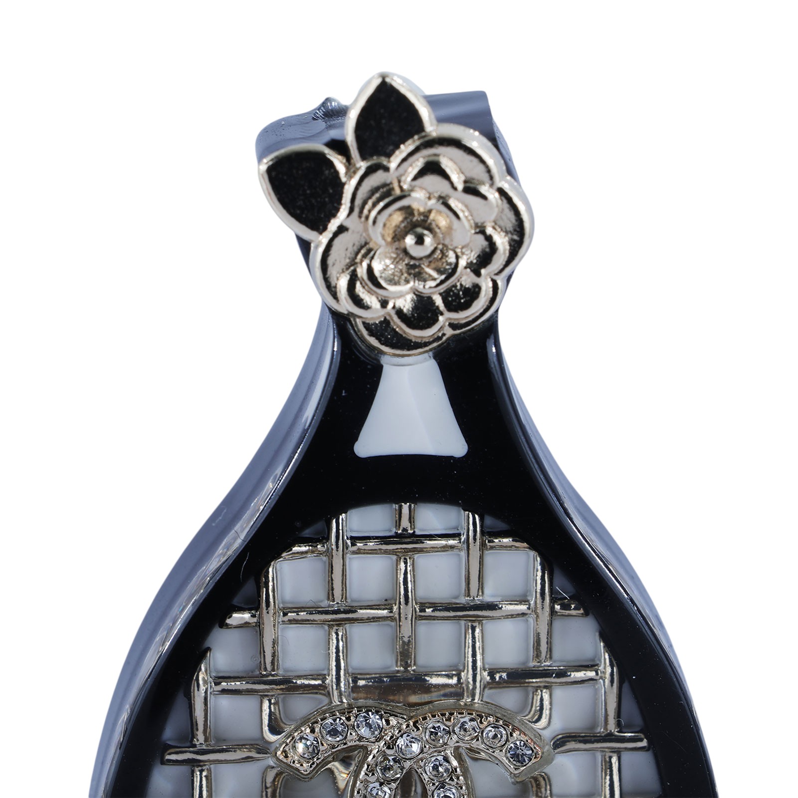 香奈兒 CHANEL 胸針 飾品 D21C 珍珠水鑽雙C網球拍胸針 原廠盒子