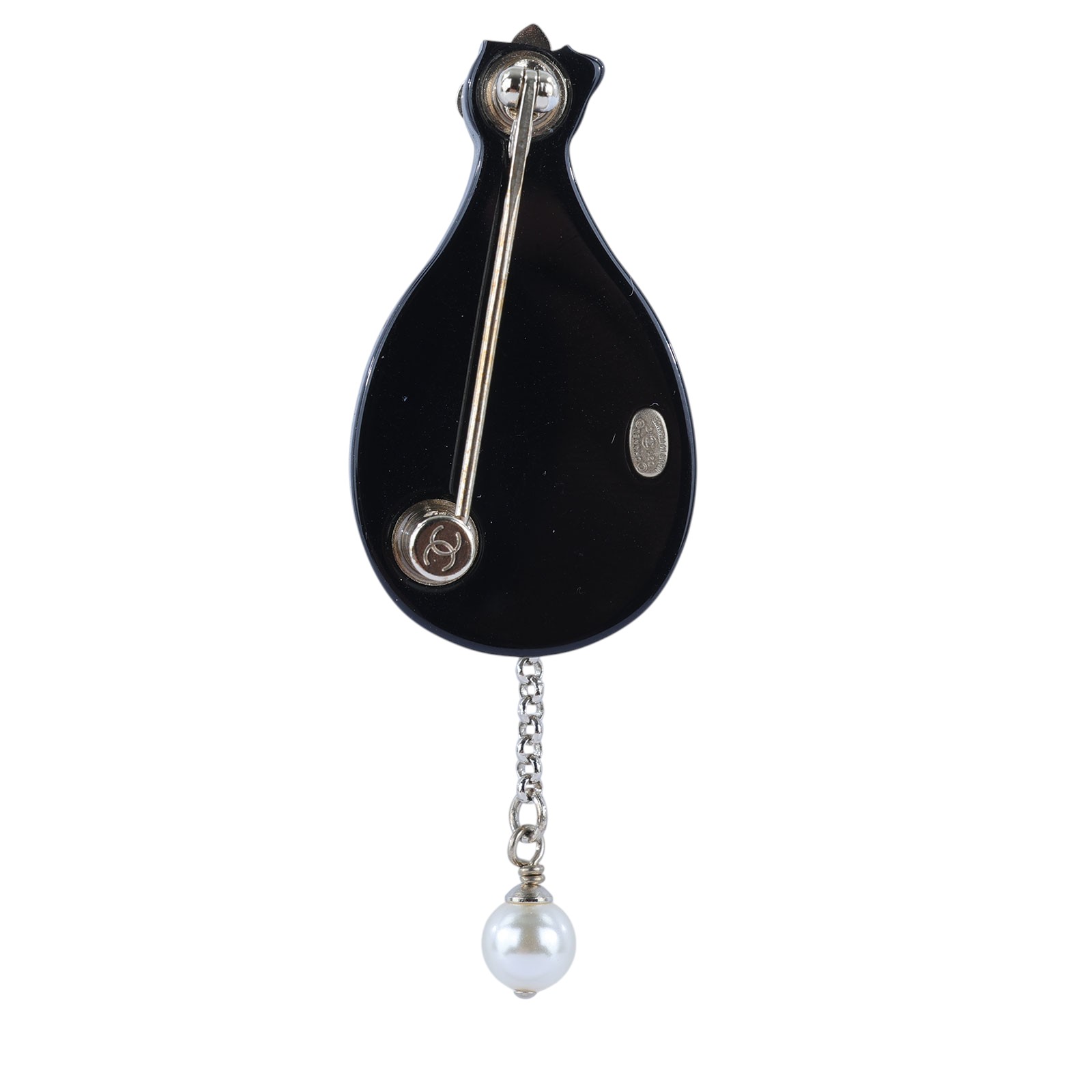 香奈兒 CHANEL 胸針 飾品 D21C 珍珠水鑽雙C網球拍胸針 原廠盒子