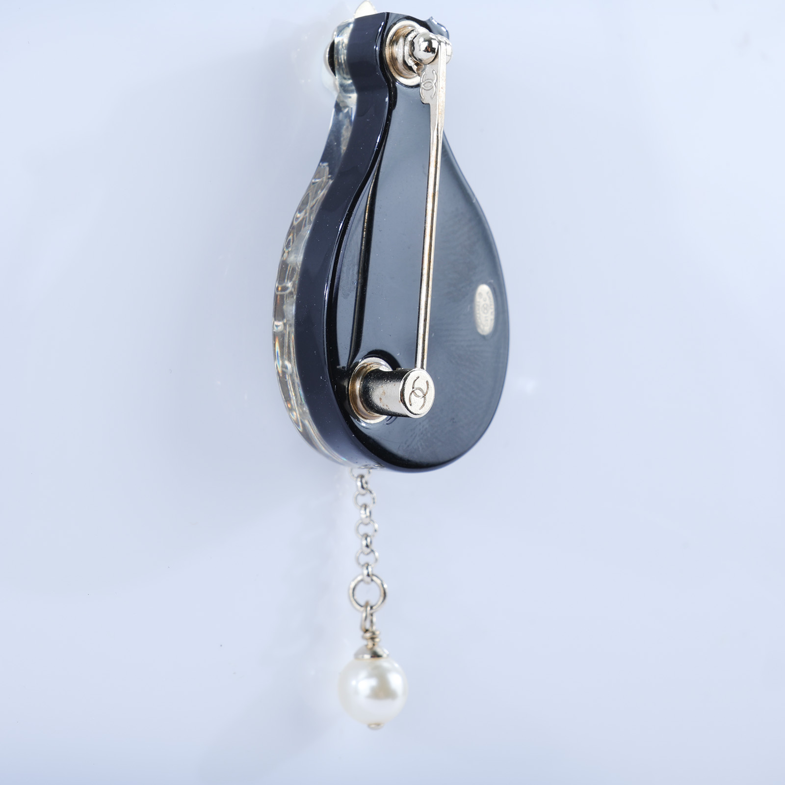 香奈兒 CHANEL 胸針 飾品 D21C 珍珠水鑽雙C網球拍胸針 原廠盒子