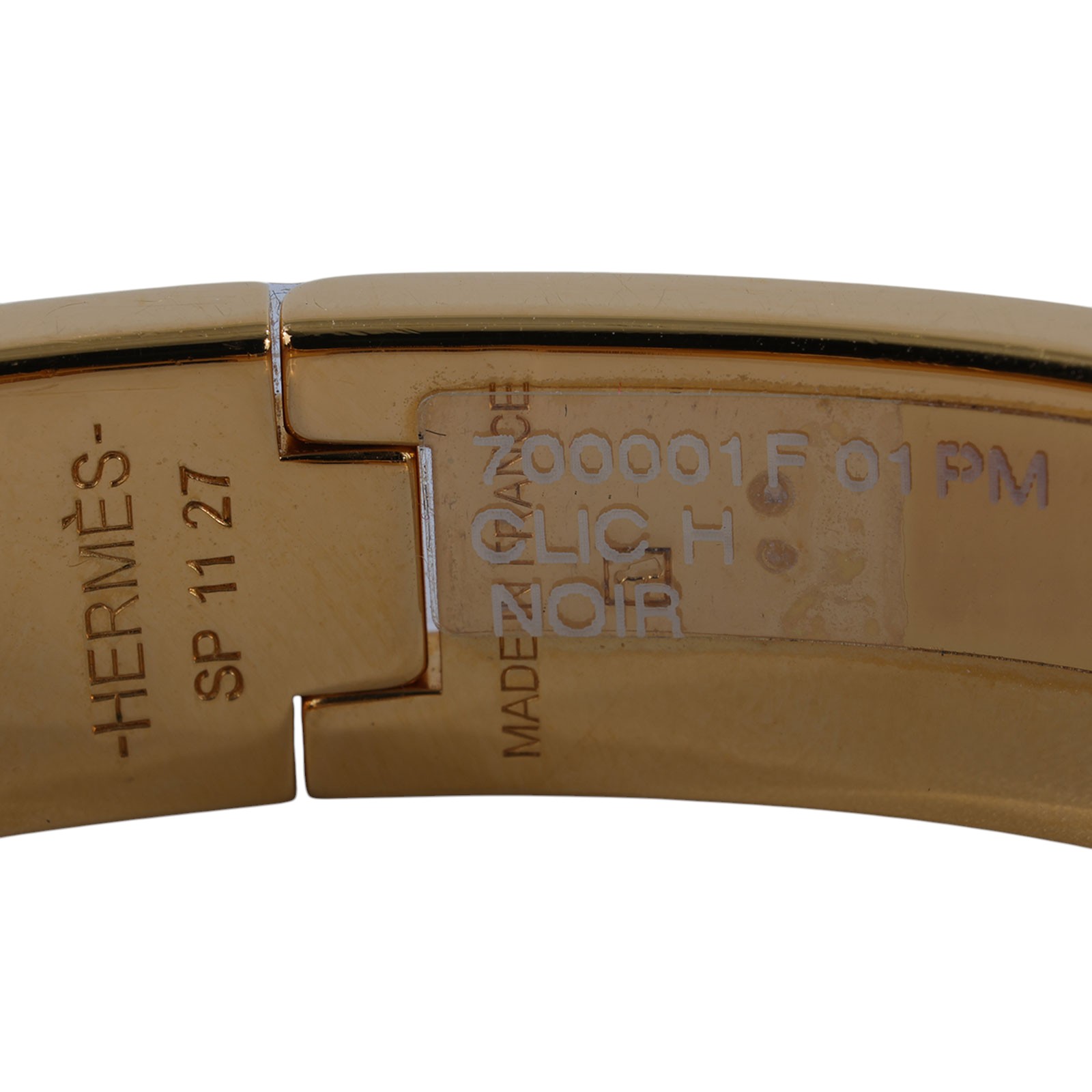 愛馬仕 Hermès Clic H PM 手環 黑色 H700001Fv01PM SP 11 27 黑金CLIC H手環 PM 原廠盒子