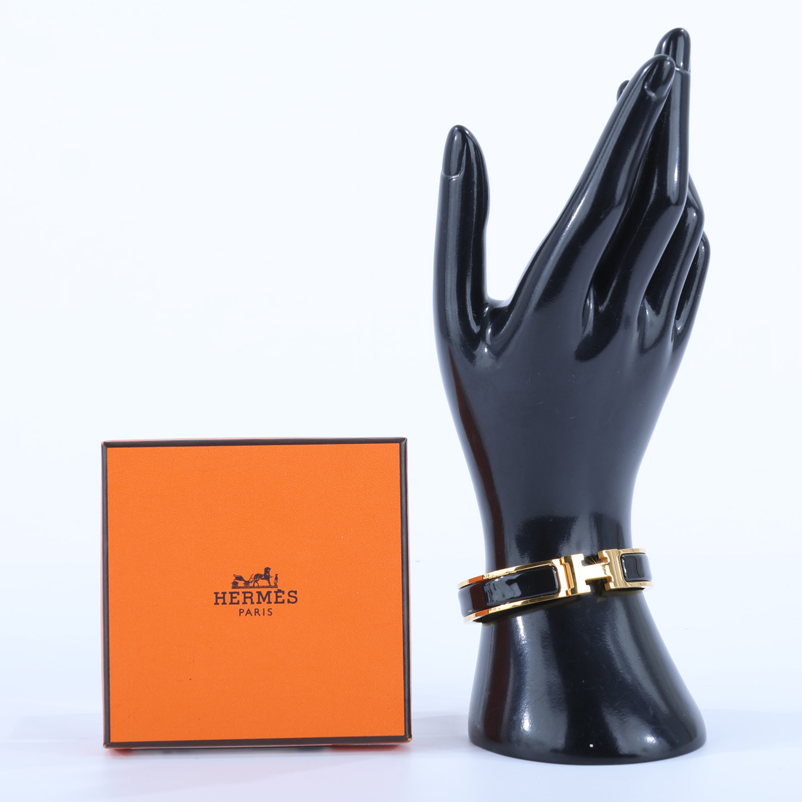 愛馬仕 Hermès Clic H PM 手環 黑色 H700001Fv01PM SP 11 27 黑金CLIC H手環 PM 原廠盒子