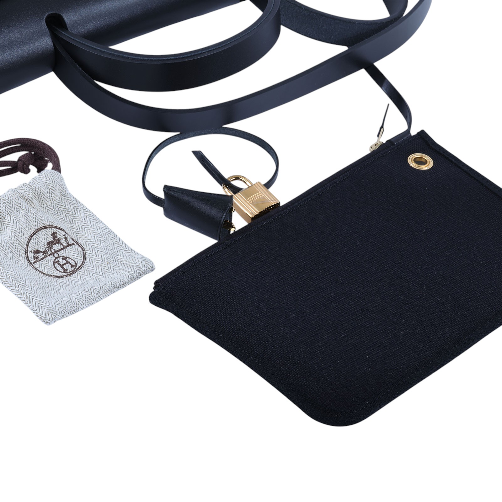 愛馬仕 Hermès Herbag Zip 20 金色五金 黑色 H082926CCAA U刻 黑白格HERBAG31 防塵袋/原廠盒子/鎖組/購買證明