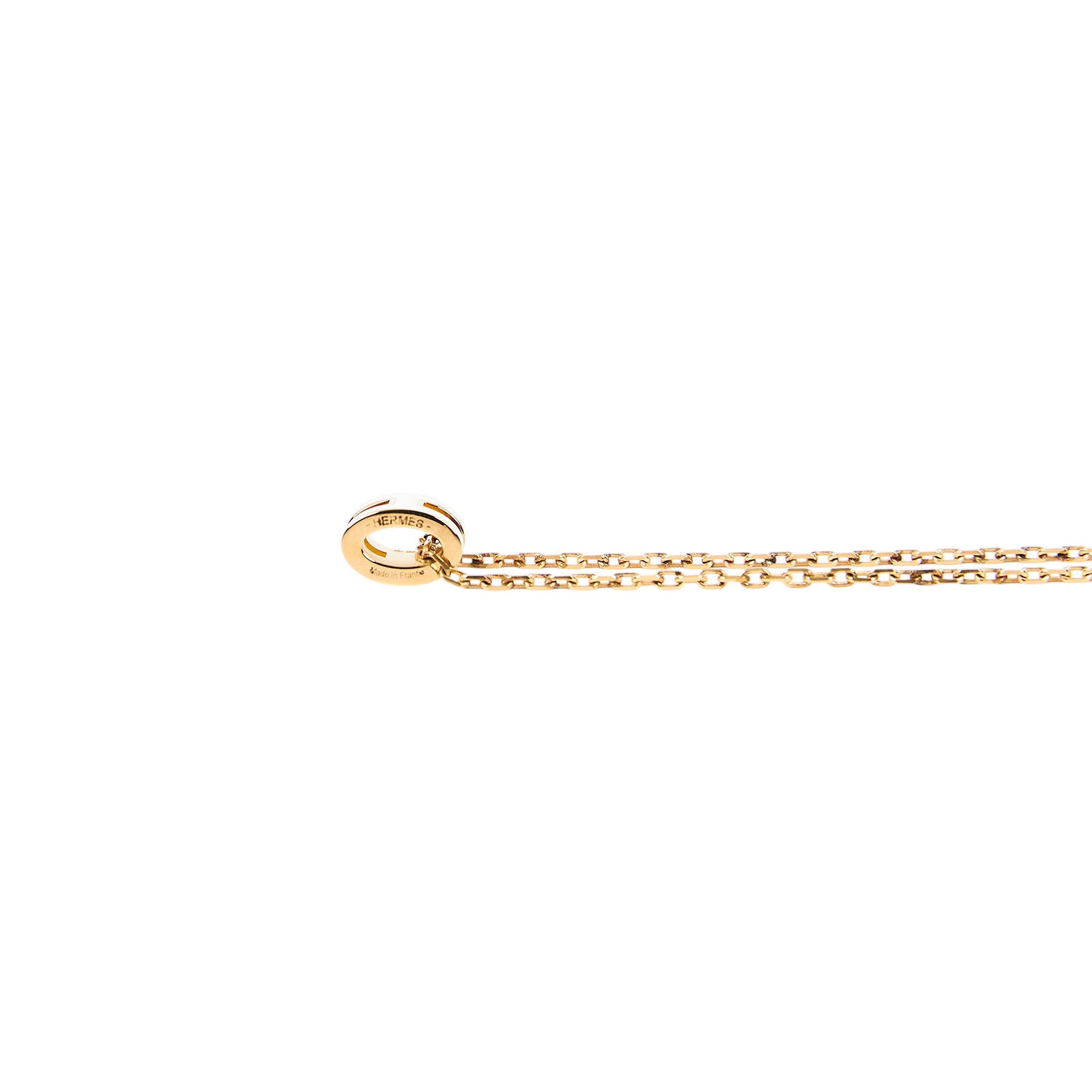 愛馬仕 Hermès Mini Pop H 耳釘 白色 H608002FO49  白金MINI POP H項鍊 防塵袋/原廠盒子