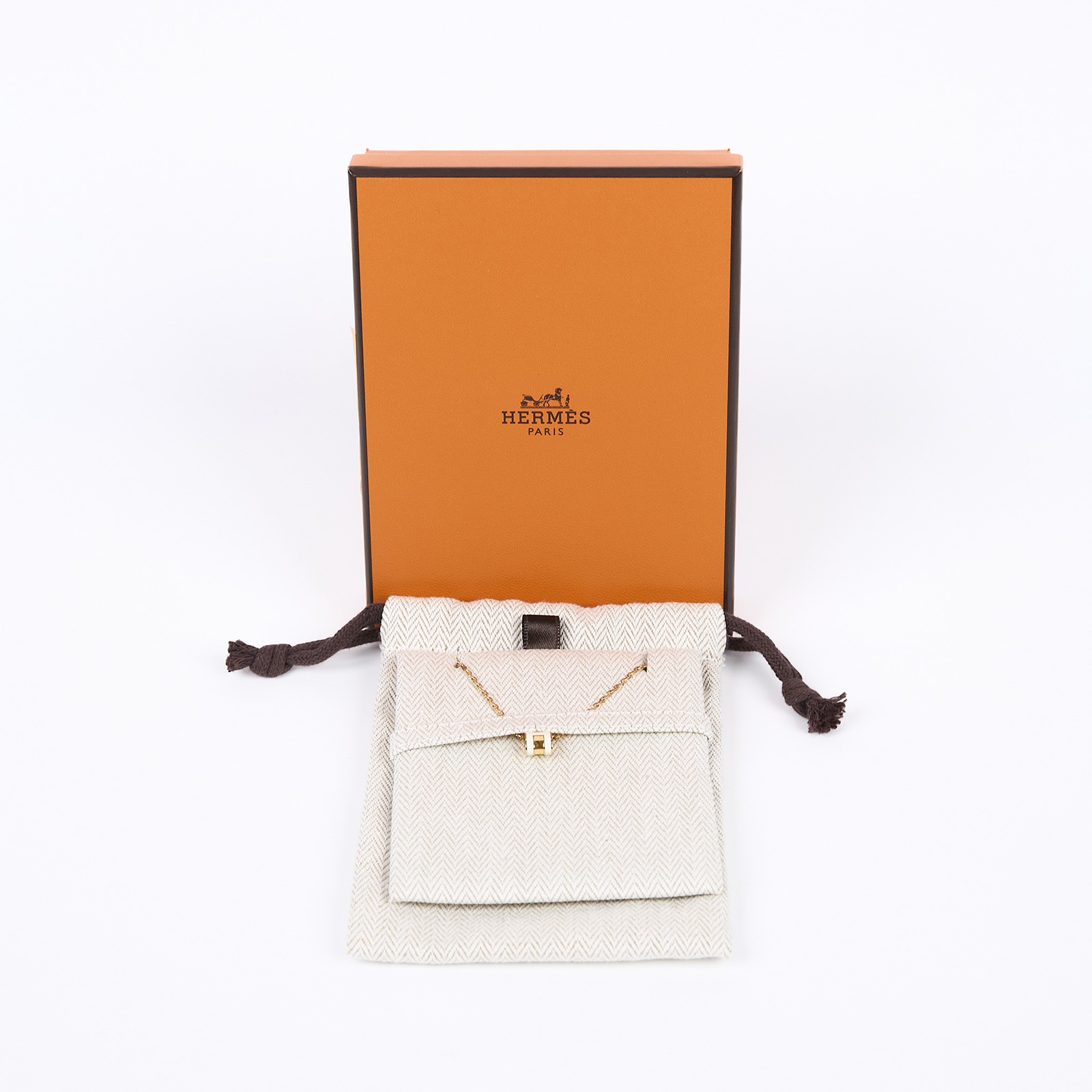 愛馬仕 Hermès Mini Pop H 耳釘 白色 H608002FO49  白金MINI POP H項鍊 防塵袋/原廠盒子