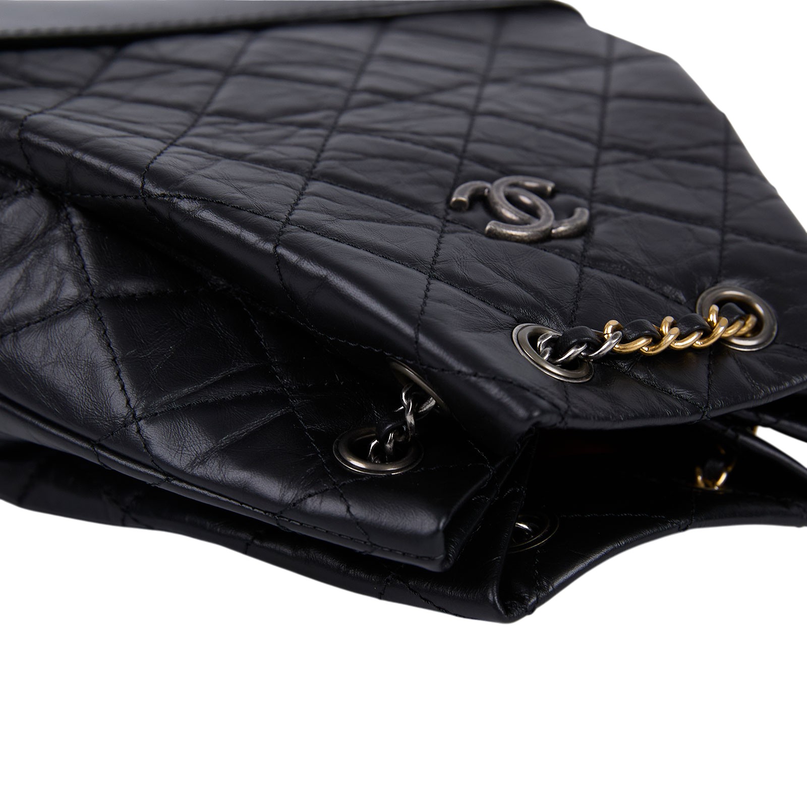 香奈兒 CHANEL 流浪包 小型 後背包 A94485 黑銀流浪後背 小 防塵袋/原廠盒子/保證卡