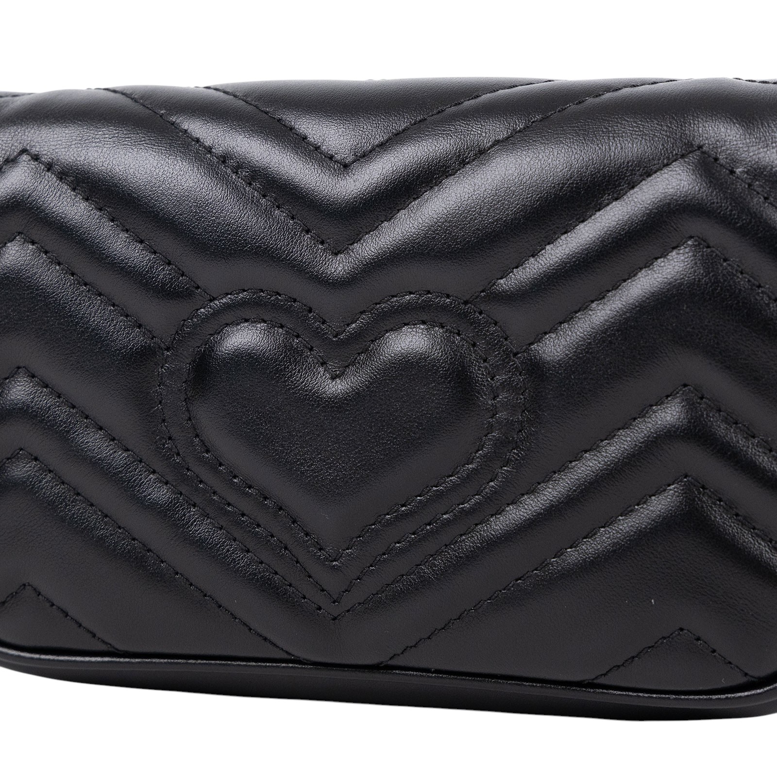 古馳 GUCCI GG Mormont 絎縫 超迷你袋 476433 DTDCT 黑Marmont MINI 防塵袋/原廠盒子