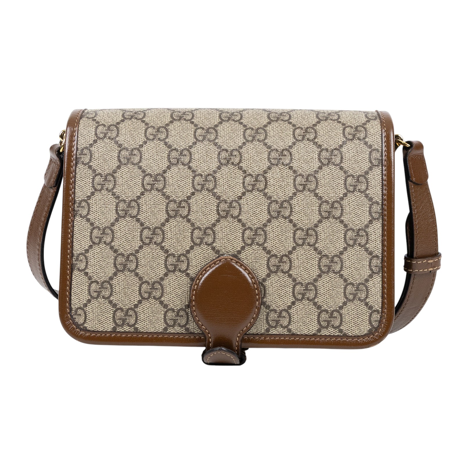 古馳 GUCCI Interlocking G 迷你 斜揹袋 671620 92TCG 棕Retro系列GG 帆布迷你復古馬鞍包肩背包 防塵袋