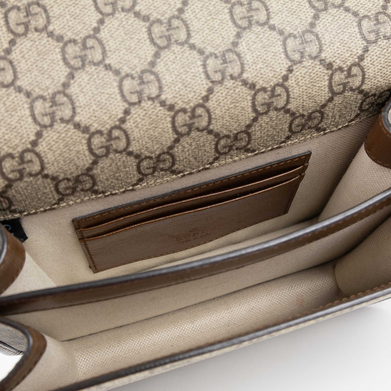 古馳 GUCCI Interlocking G 迷你 斜揹袋 671620 92TCG 棕Retro系列GG 帆布迷你復古馬鞍包肩背包 防塵袋