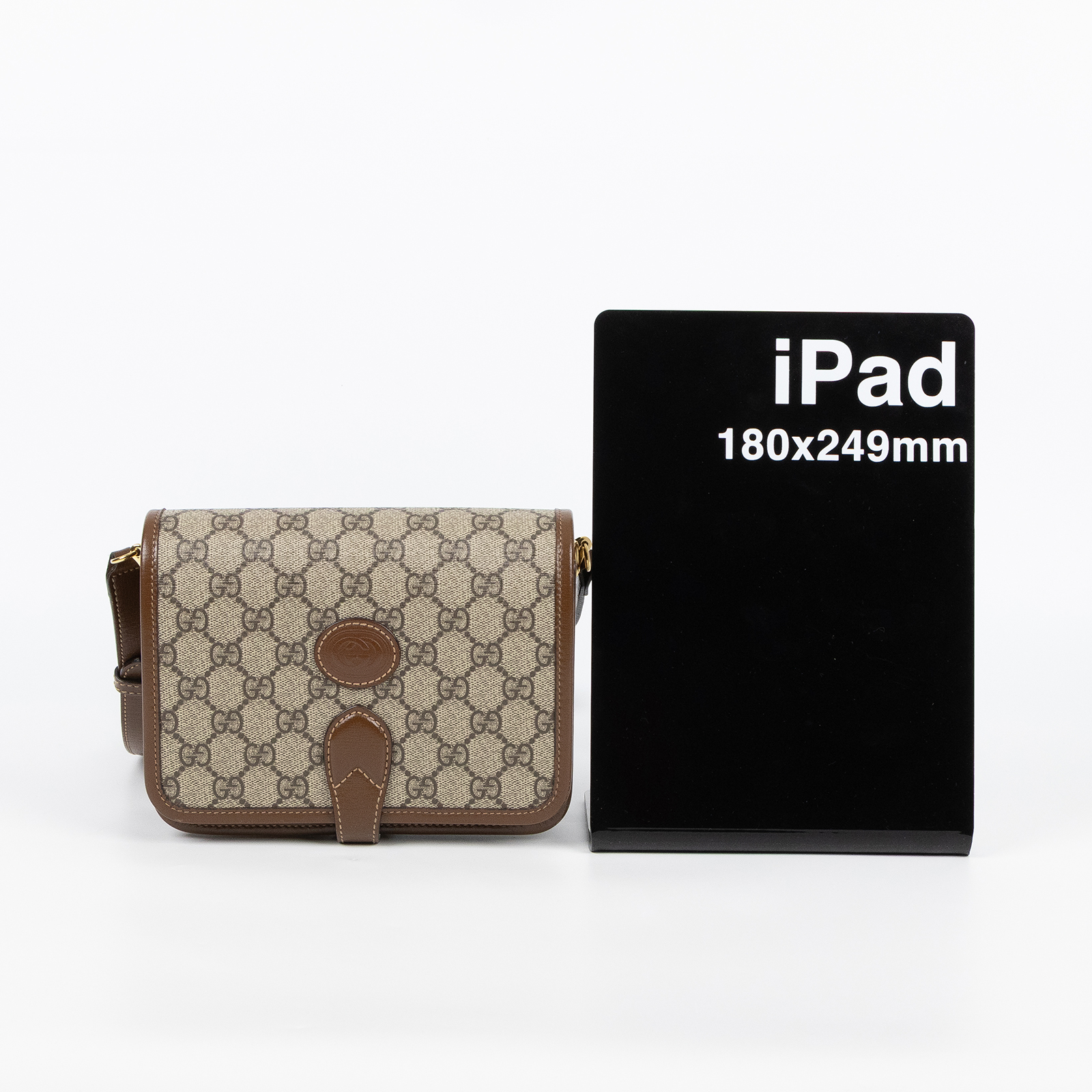 古馳 GUCCI Interlocking G 迷你 斜揹袋 671620 92TCG 棕Retro系列GG 帆布迷你復古馬鞍包肩背包 防塵袋