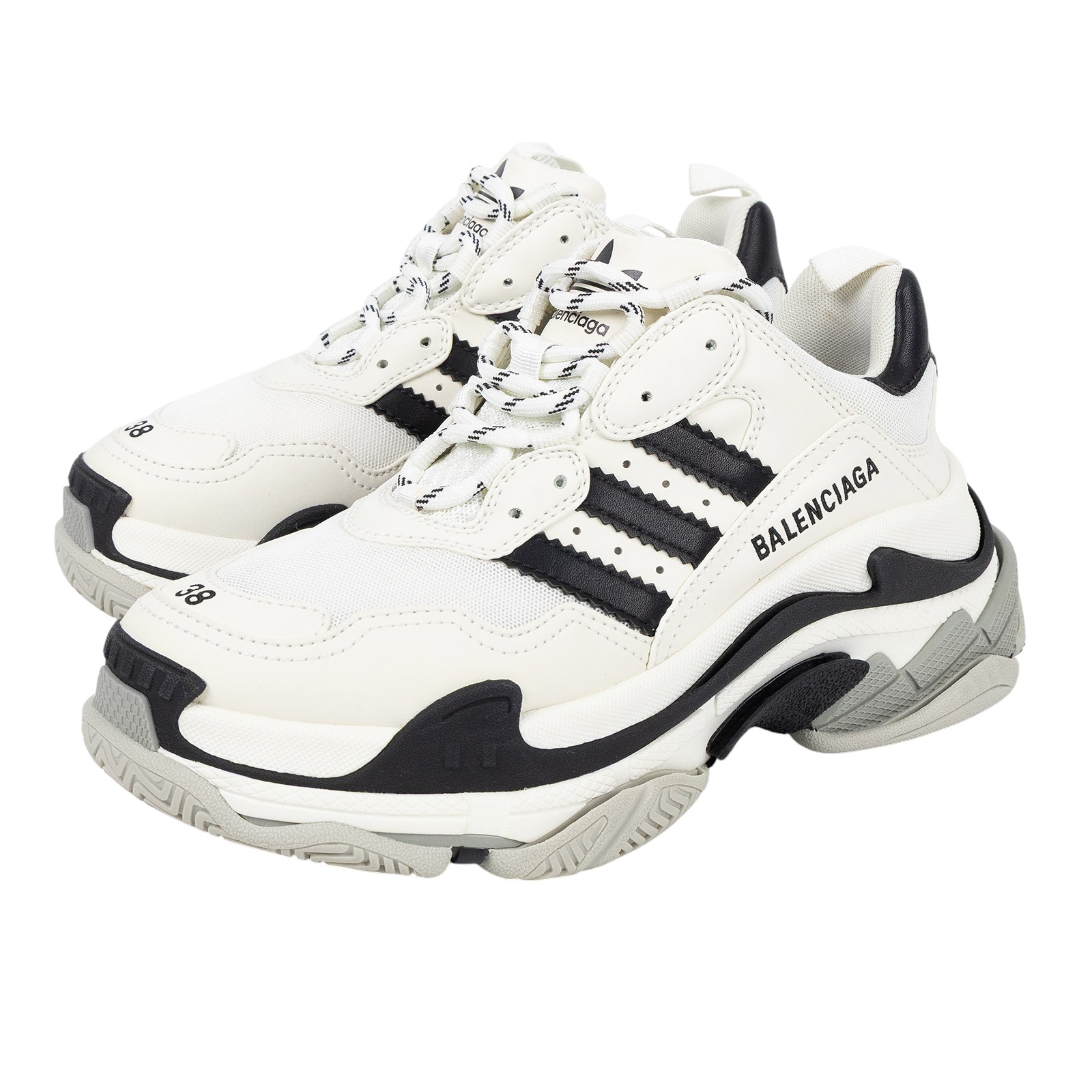 巴黎世家 BALENCIAGA ADIDAS 聯名 Speed Trainers S 運動鞋 710020W2ZB19112_38  無附屬品