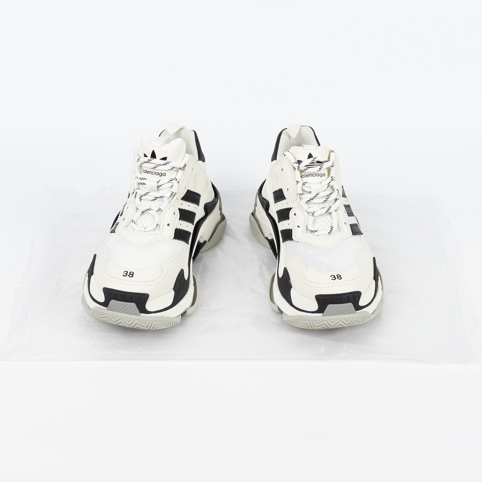 巴黎世家 BALENCIAGA ADIDAS 聯名 Speed Trainers S 運動鞋 710020W2ZB19112_38  無附屬品