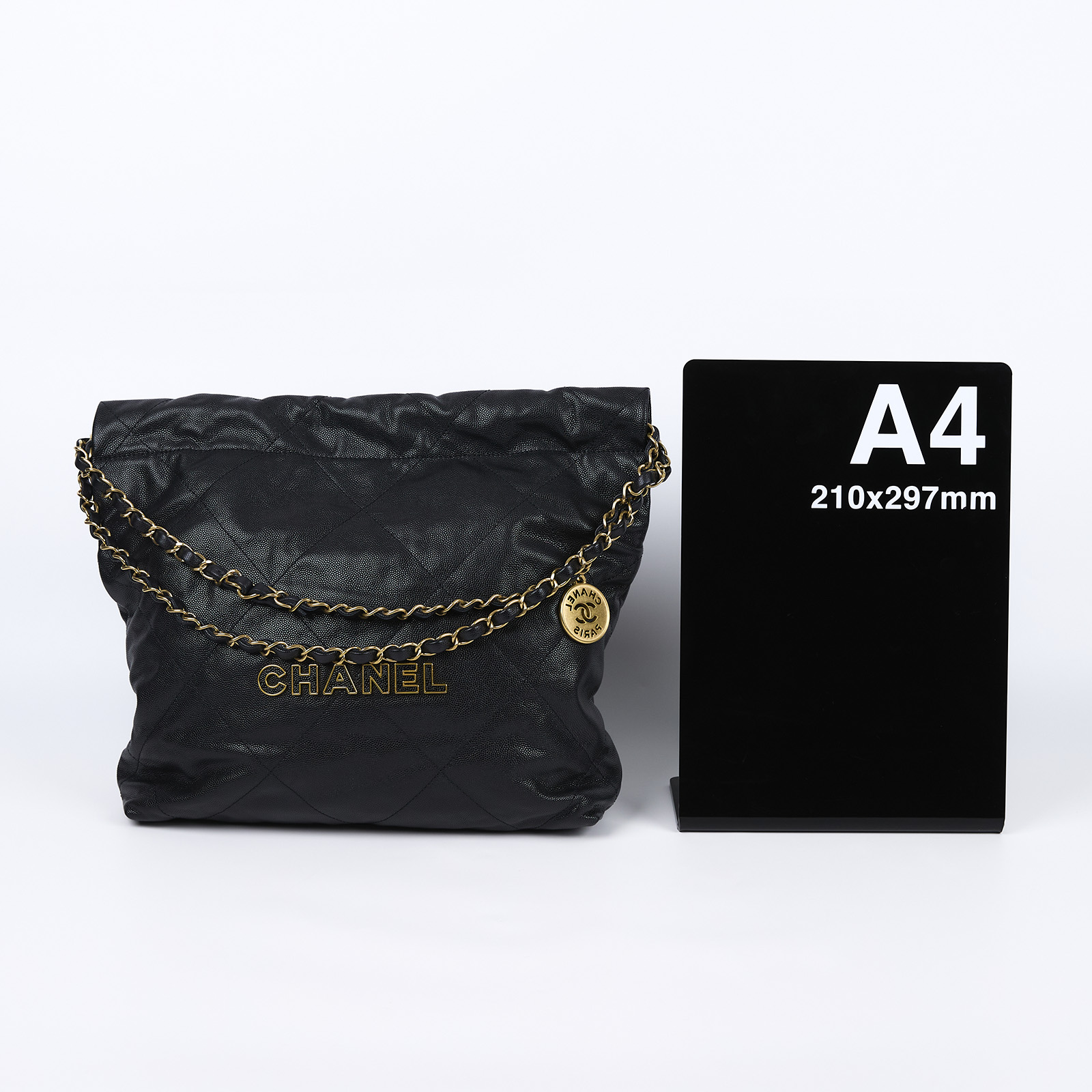 香奈兒 CHANEL 22 小型 束口包 AS3260 晶片款 黑荔枝22 小號 防塵袋