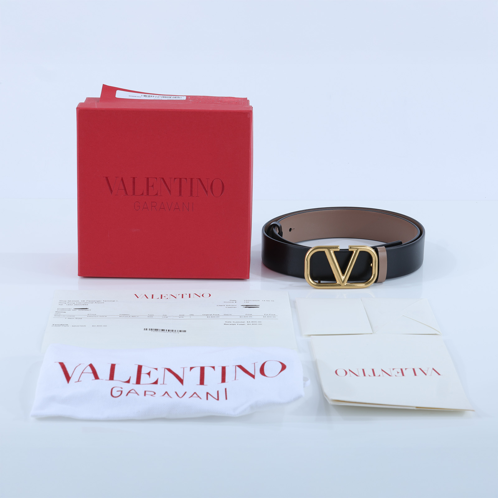 范倫鐵諾 VALENTINO Garavani Reversible VLogo Signature 皮帶 ZW2T0T15ZFR_75  防塵袋/原廠盒子/購買證明