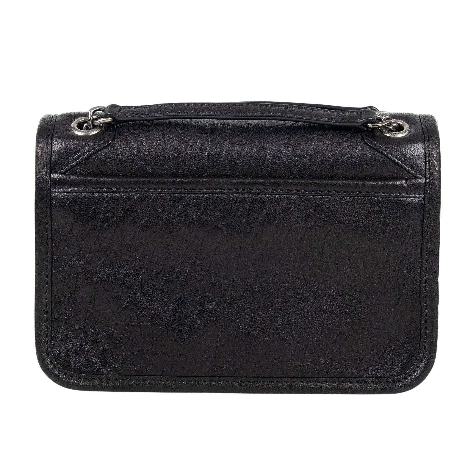 聖羅蘭 YSL SAINT LAURENT Niki 粒面小羊皮 迷你手袋 銀色五金 828736AACIA 黑粒面小羊皮NIKI MIN 原廠盒子/防塵袋