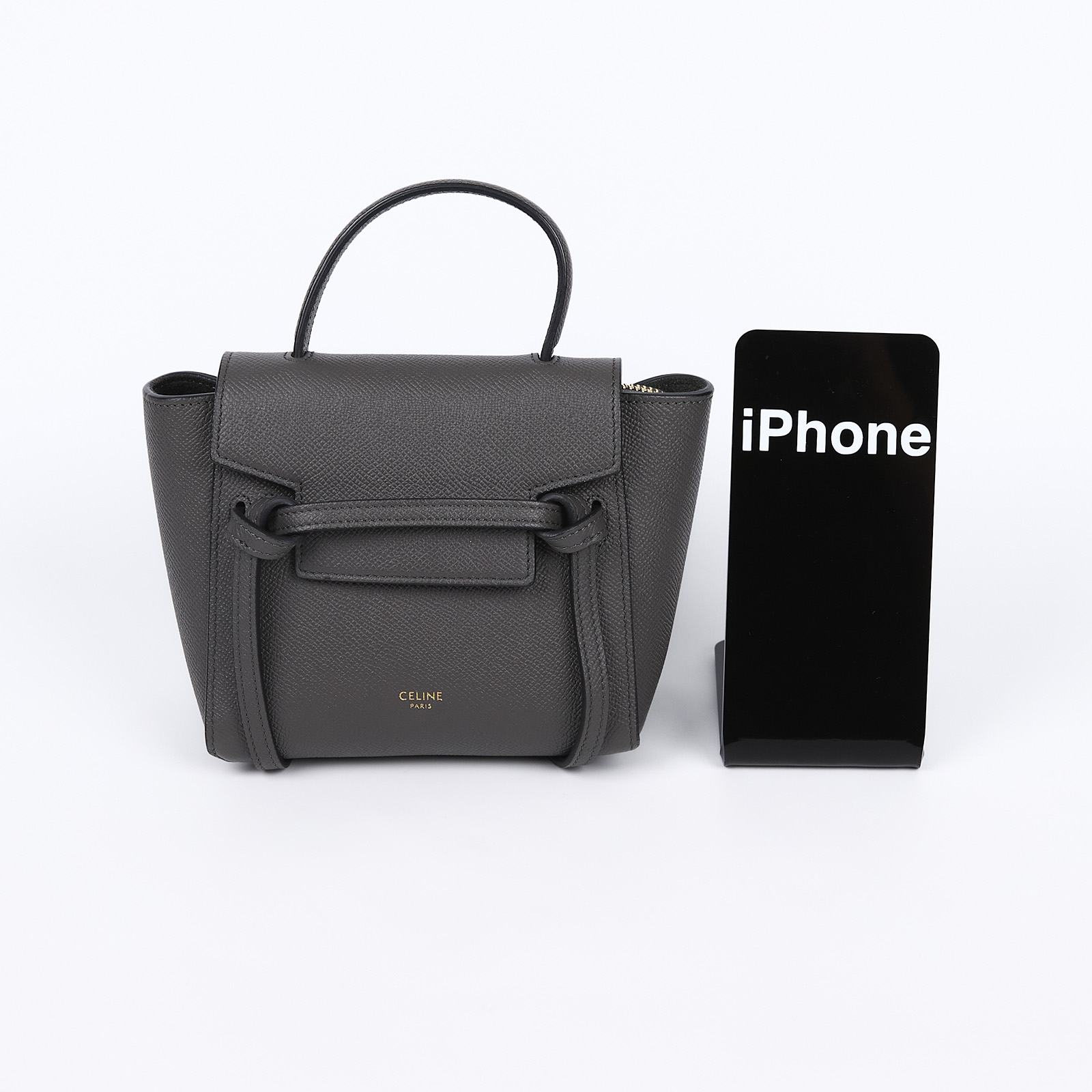 思琳 CELINE Pico Belt 手袋 194263ZVA 灰Pico Belt Bag 防塵袋/原廠盒子/購買證明