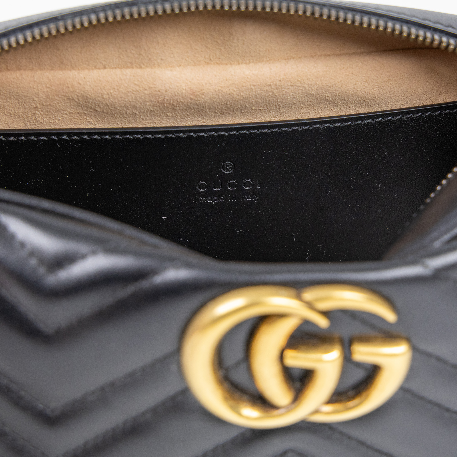 古馳 GUCCI GG Marmont 小型 絎縫 肩揹袋 447632 DTD1T 黑GG Marmont 肩背包 防塵袋/原廠盒子/購買證明