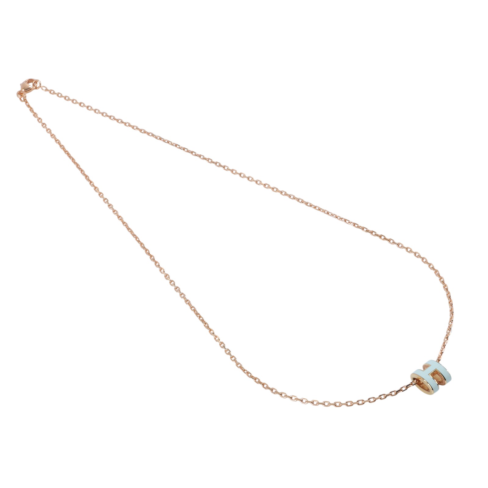 愛馬仕 Hermes Mini Pop H 墜飾 氣泡綠色 H147992FO17 GD 02 52 氣泡綠/玫金POP項鍊 MINI 防塵袋/原廠盒子