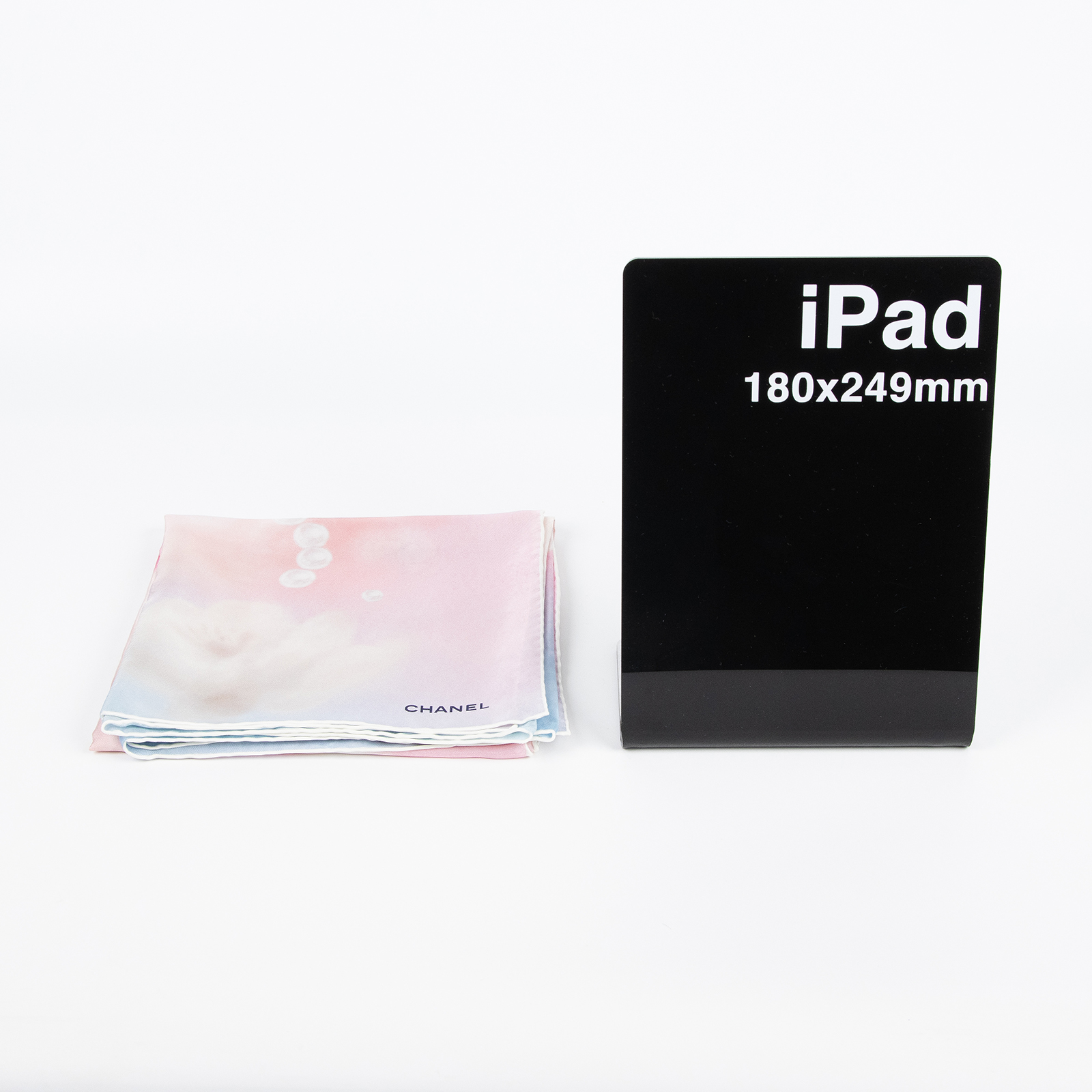 香奈兒 CHANEL 藍粉夢幻 絲巾 粉色  藍粉夢幻絲巾 90CM 原廠盒子