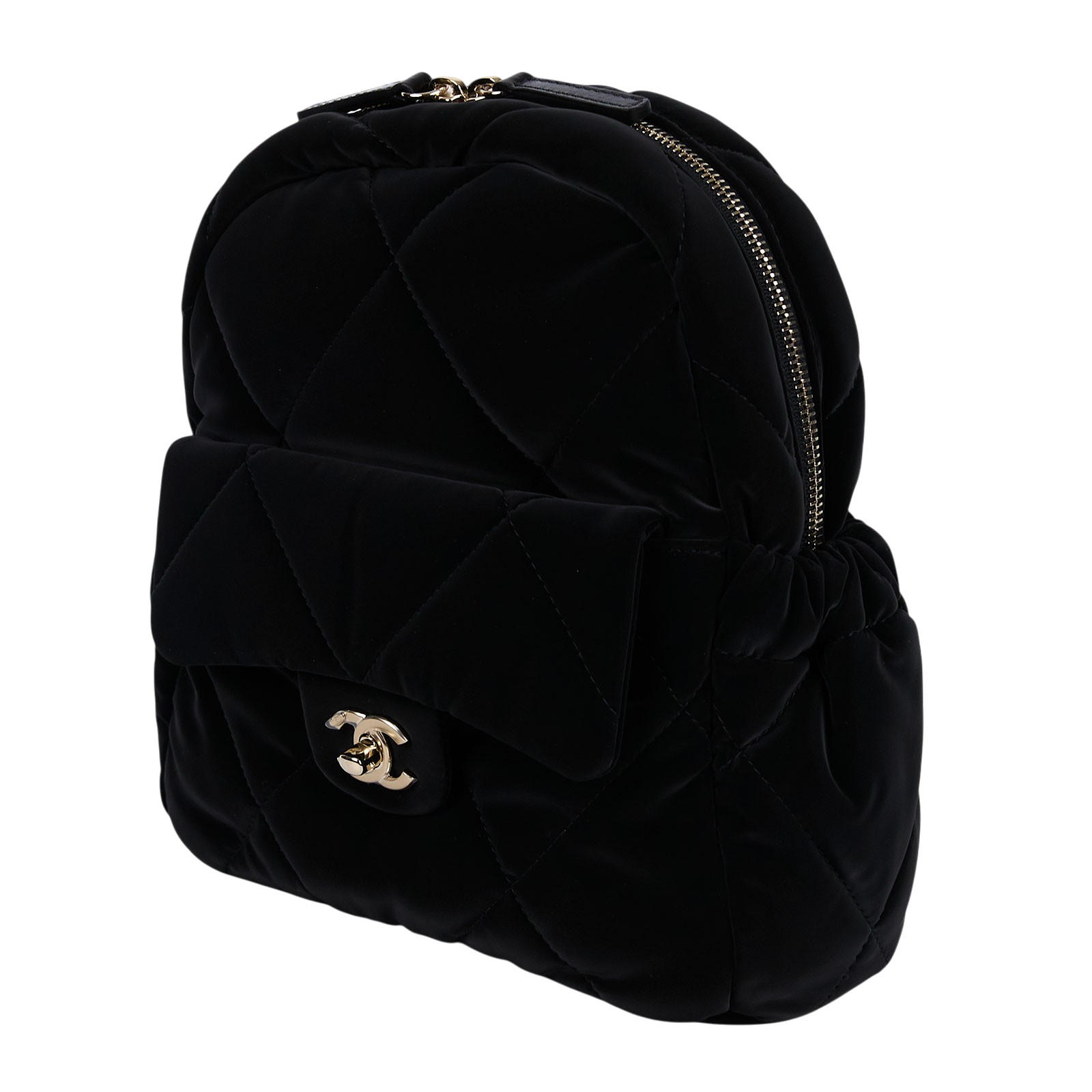 香奈兒 CHANEL 25N Coconneige 滑雪系列 後背包 雙肩包 絲絨 黑色 AS5679 晶片款 滑雪系列後背包 防塵袋/原廠盒子