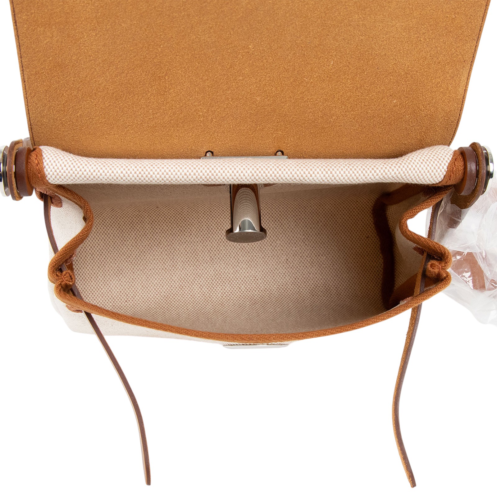 愛馬仕 Hermes Herbag Zip 20 銀色五金 米白 米色 焦糖棕 H085414CKAA W刻 米色HERBAG20 防塵袋/原廠盒子/購買證明