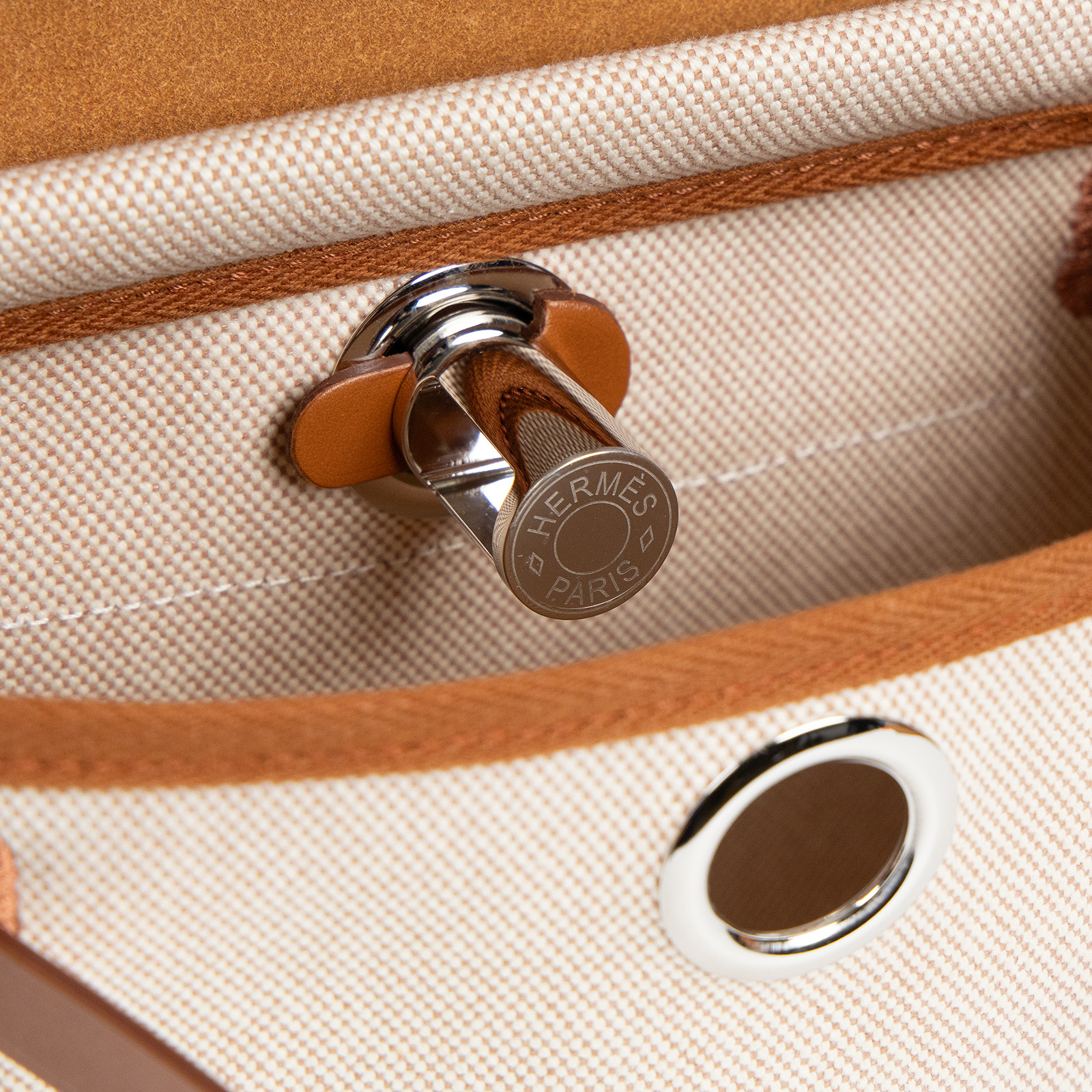 愛馬仕 Hermes Herbag Zip 20 銀色五金 米白 米色 焦糖棕 H085414CKAA W刻 米色HERBAG20 防塵袋/原廠盒子/購買證明