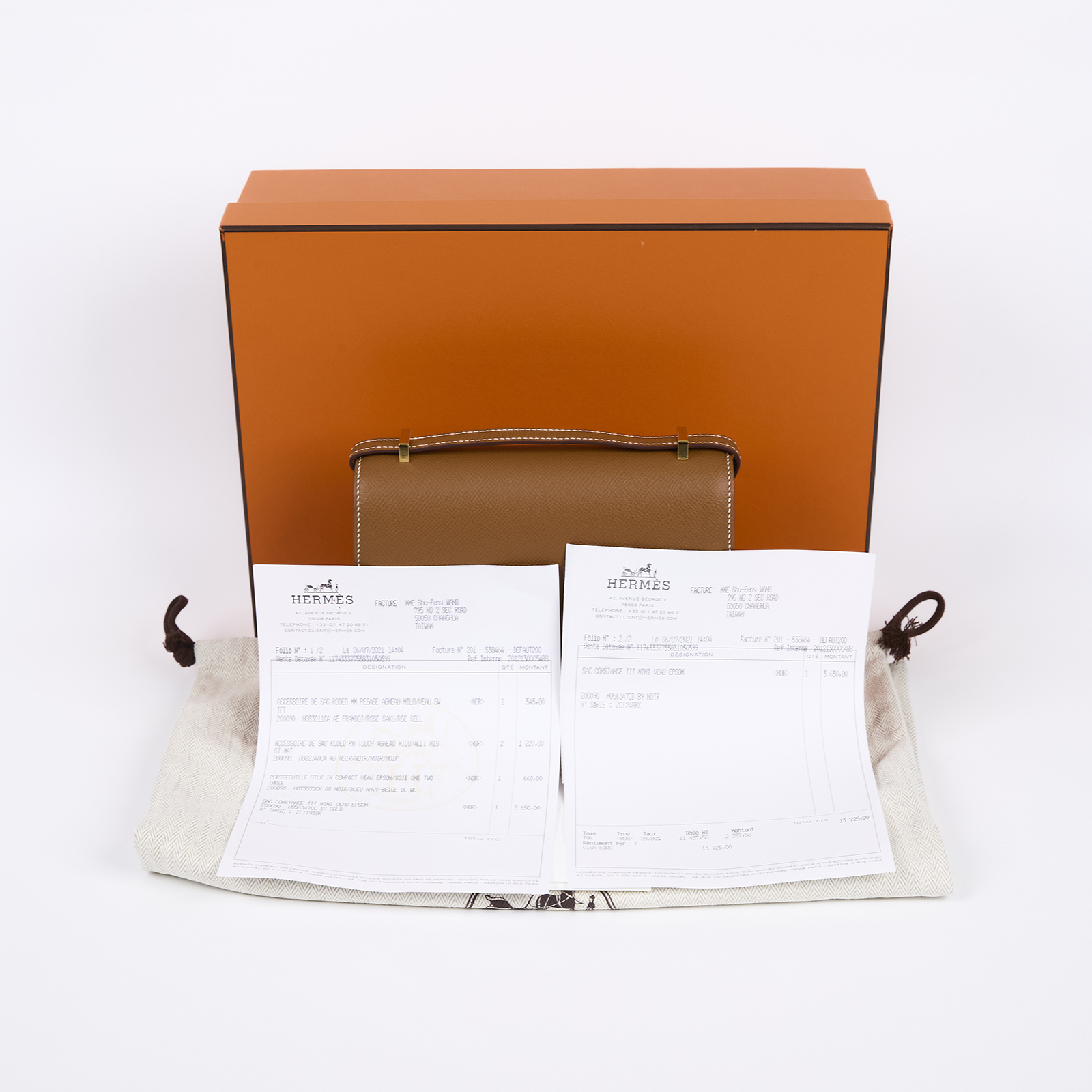 愛馬仕 Hermes Constance Bag 康康包 MIni 18 金色五金 金棕色 H056347CC37 Z刻  防塵袋/原廠盒子/購買證明