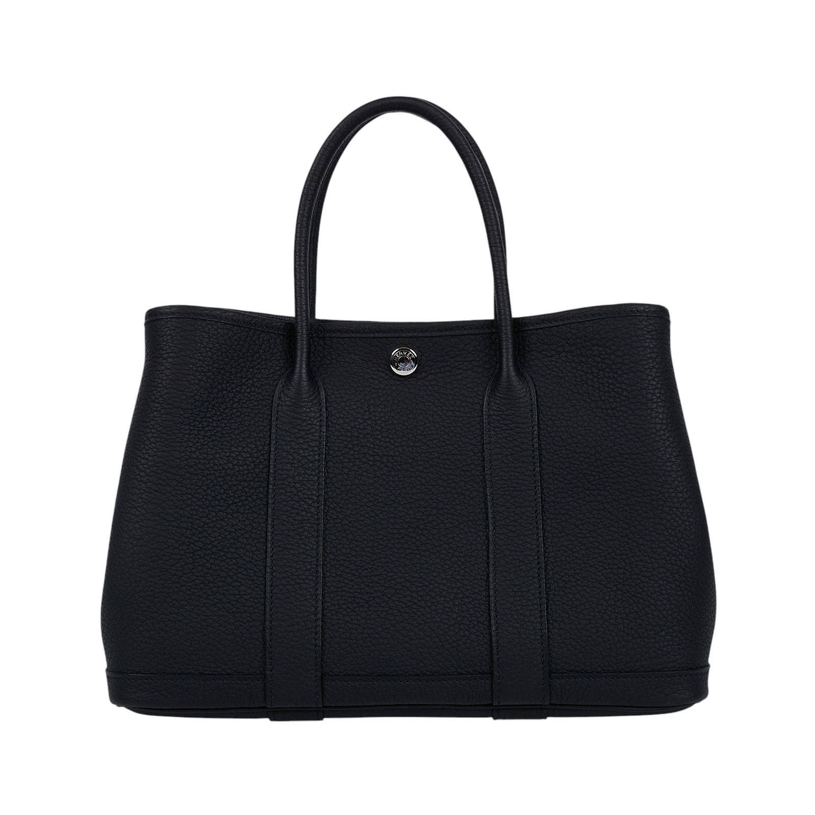 愛馬仕 Hermes Garden Party 花園派對包 30 黑色 銀色五金 H051568CK89 C刻  防塵袋/原廠盒子/明細