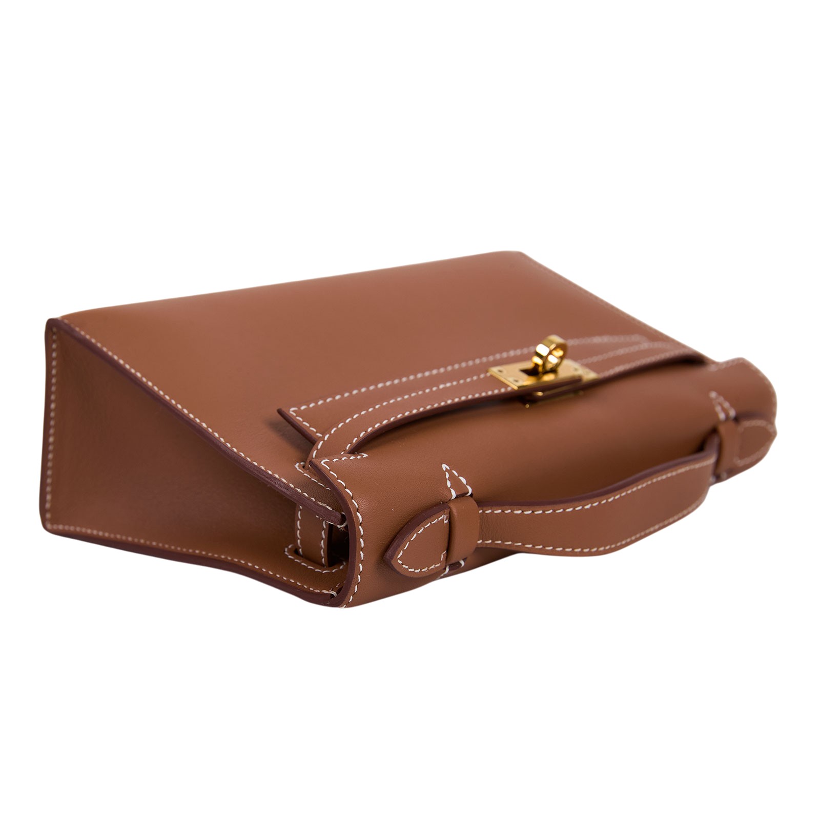 愛馬仕 Hermes Kelly Pochette 手拿包 金色五金 金棕色 H049417CC37 B刻  防塵袋/原廠盒子/購買證明