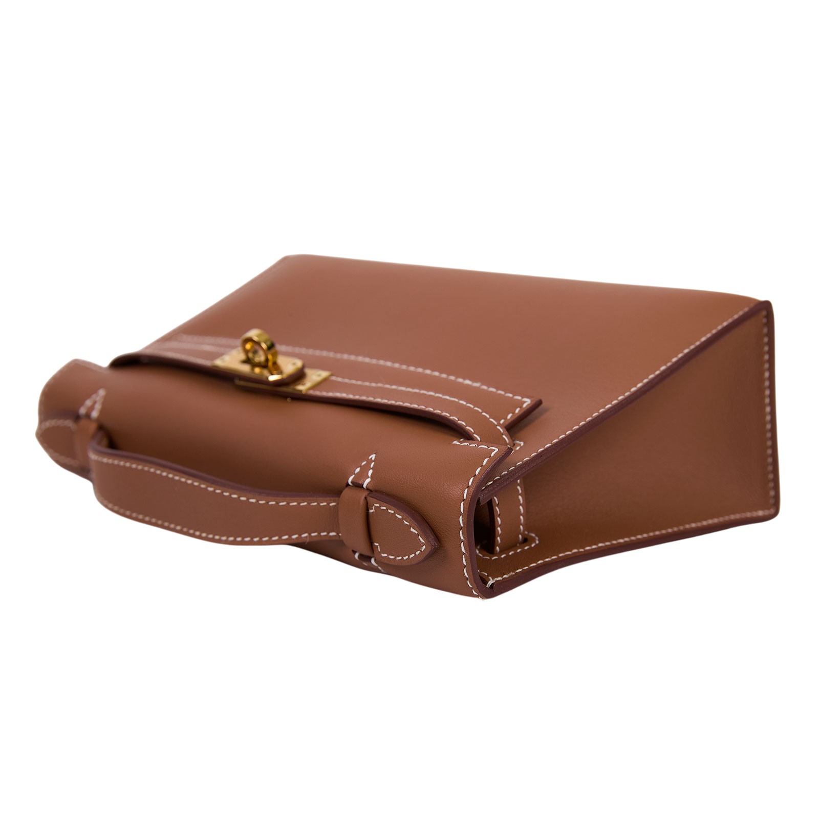 愛馬仕 Hermes Kelly Pochette 手拿包 金色五金 金棕色 H049417CC37 B刻  防塵袋/原廠盒子/購買證明