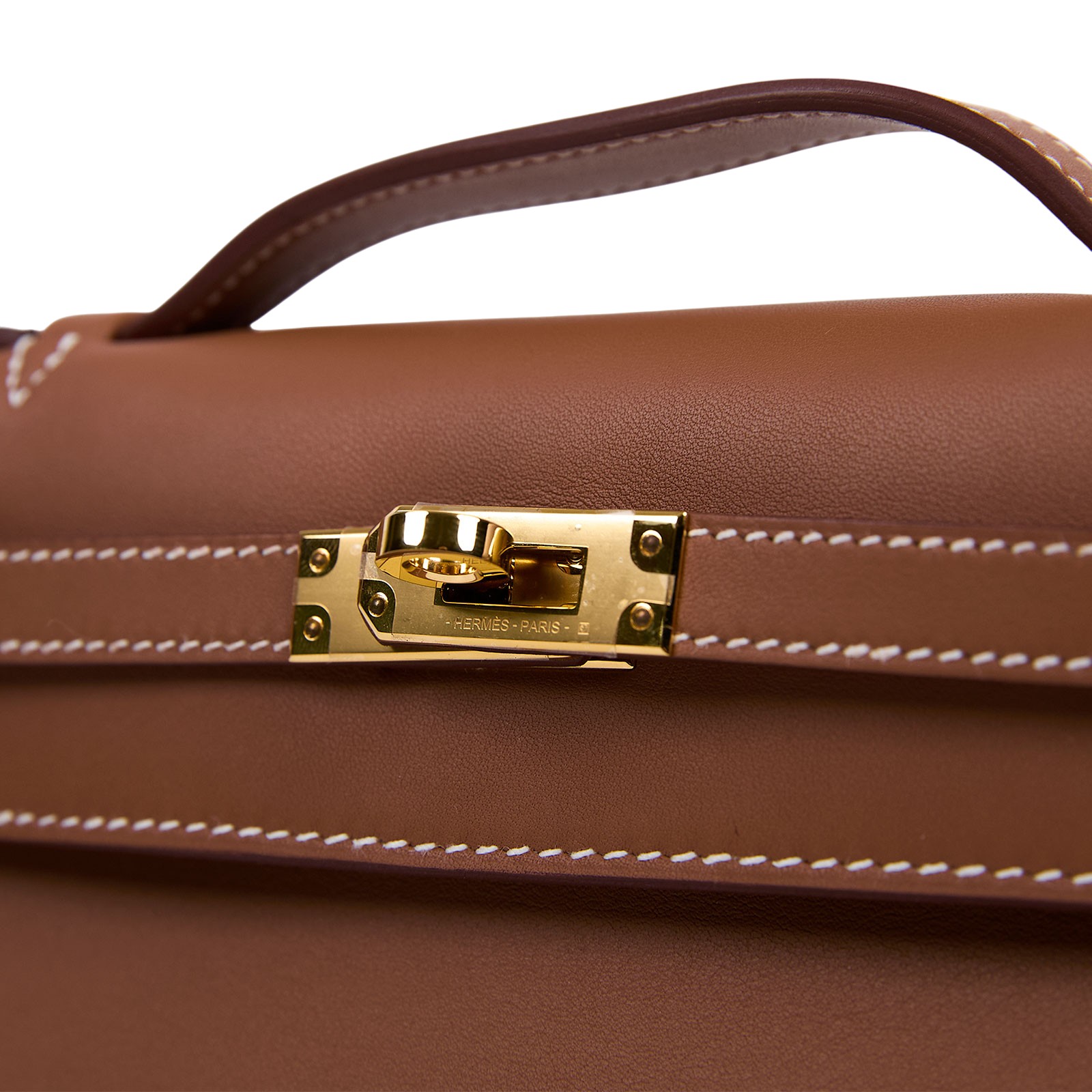 愛馬仕 Hermes Kelly Pochette 手拿包 金色五金 金棕色 H049417CC37 B刻  防塵袋/原廠盒子/購買證明