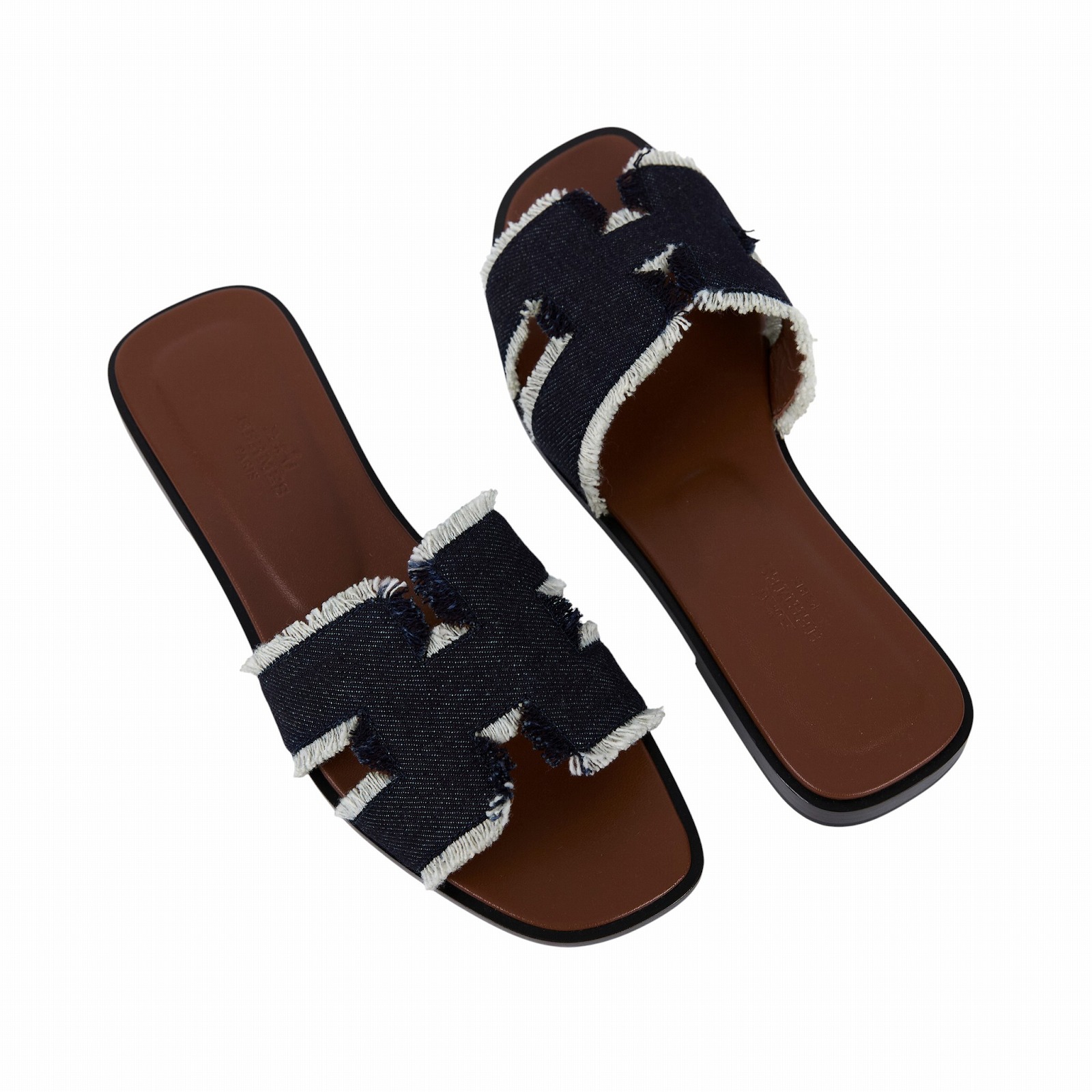 愛馬仕 Hermes Oran 涼鞋 H241060Zv49370  深牛仔H拖鞋 #37 防塵袋/原廠盒子/購買證明