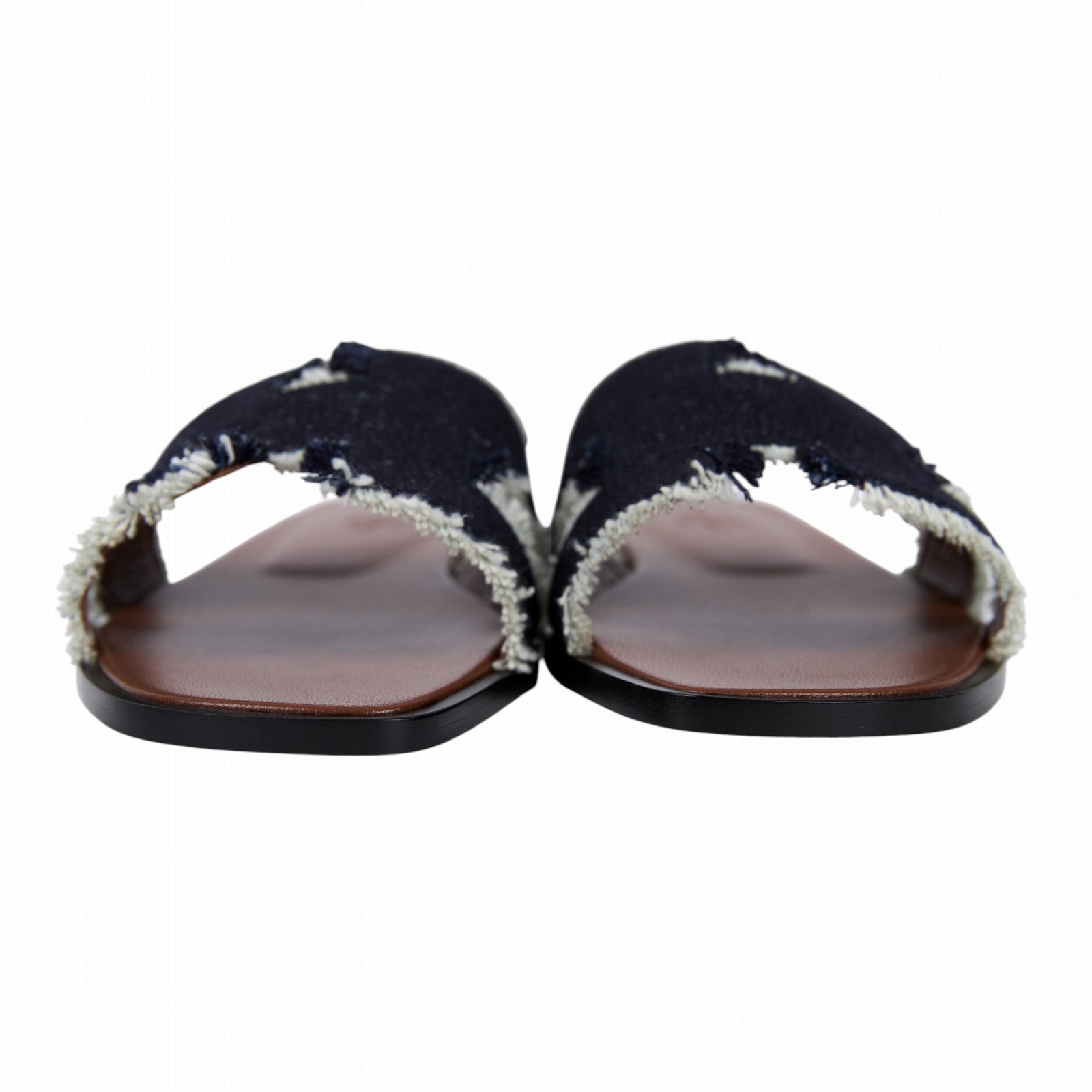 愛馬仕 Hermes Oran 涼鞋 H241060Zv49370  深牛仔H拖鞋 #37 防塵袋/原廠盒子/購買證明