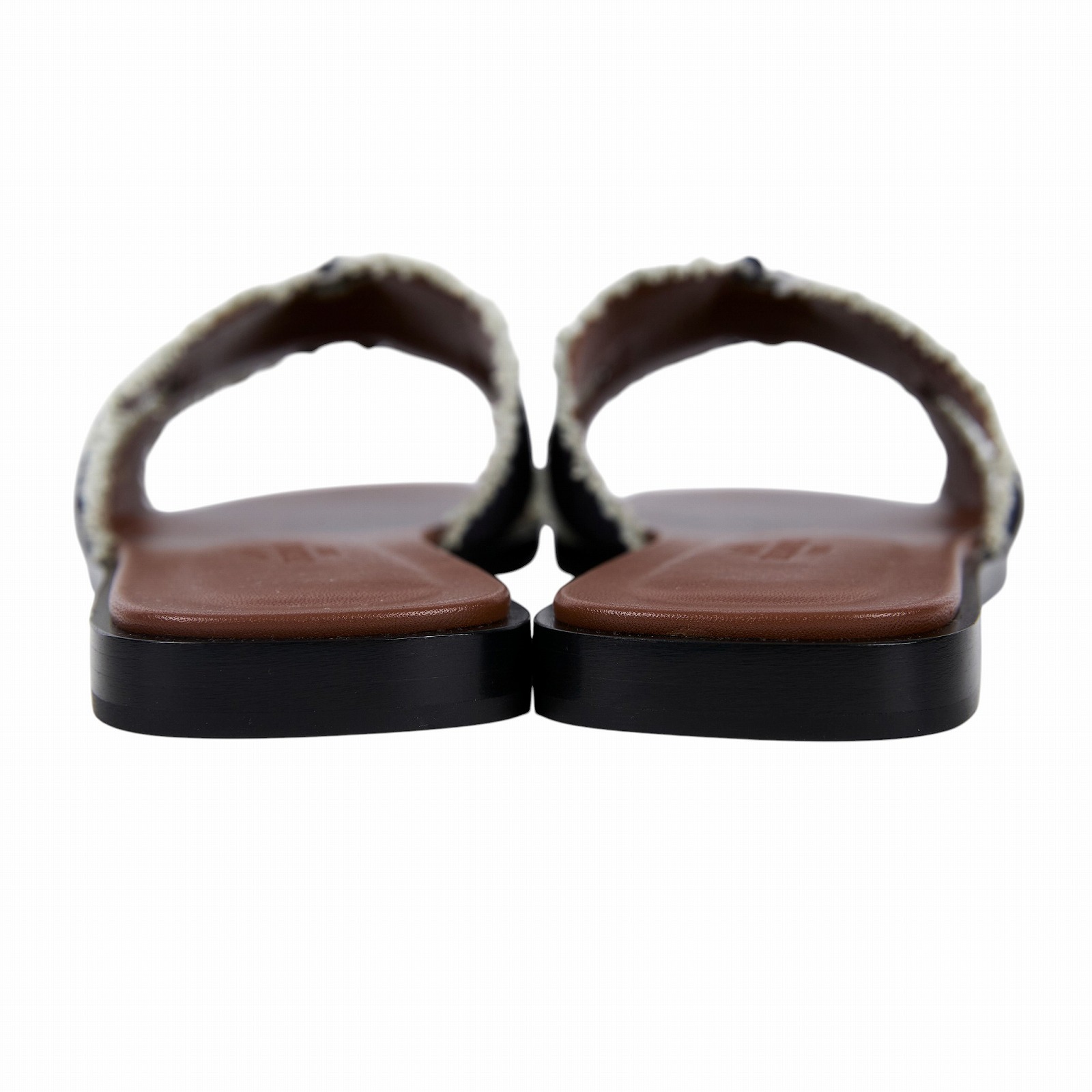 愛馬仕 Hermes Oran 涼鞋 H241060Zv49370  深牛仔H拖鞋 #37 防塵袋/原廠盒子/購買證明