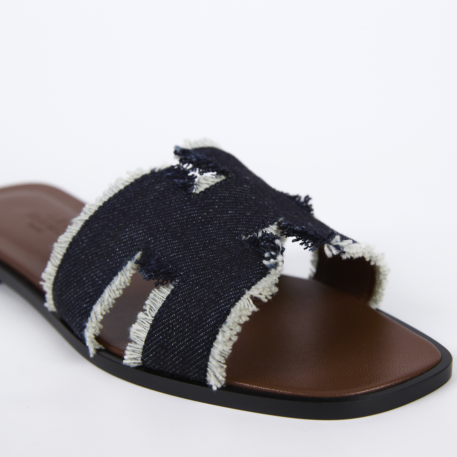 愛馬仕 Hermes Oran 涼鞋 H241060Zv49370  深牛仔H拖鞋 #37 防塵袋/原廠盒子/購買證明