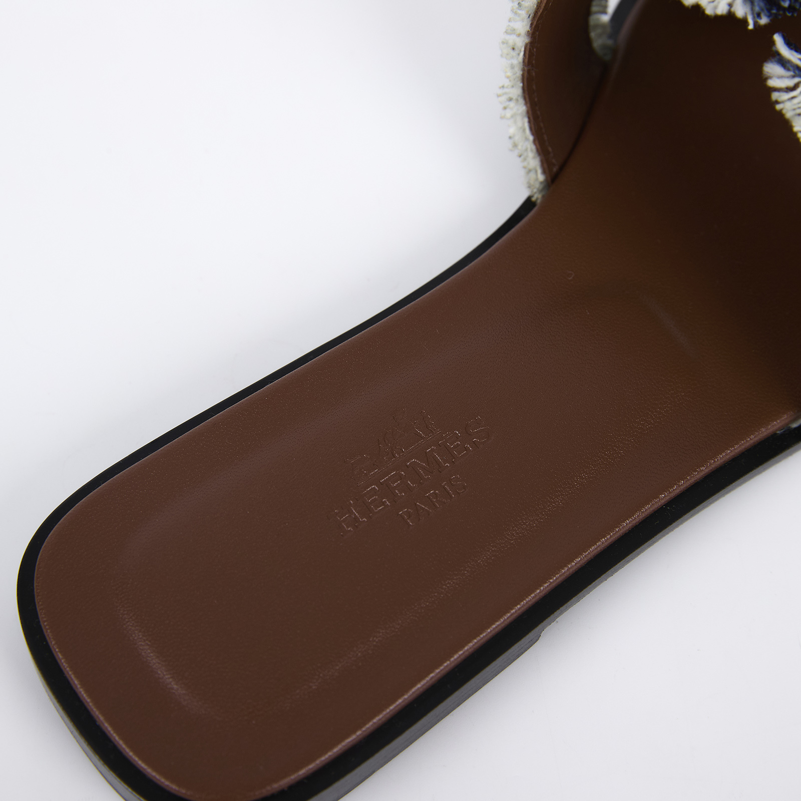 愛馬仕 Hermes Oran 涼鞋 H241060Zv49370  深牛仔H拖鞋 #37 防塵袋/原廠盒子/購買證明