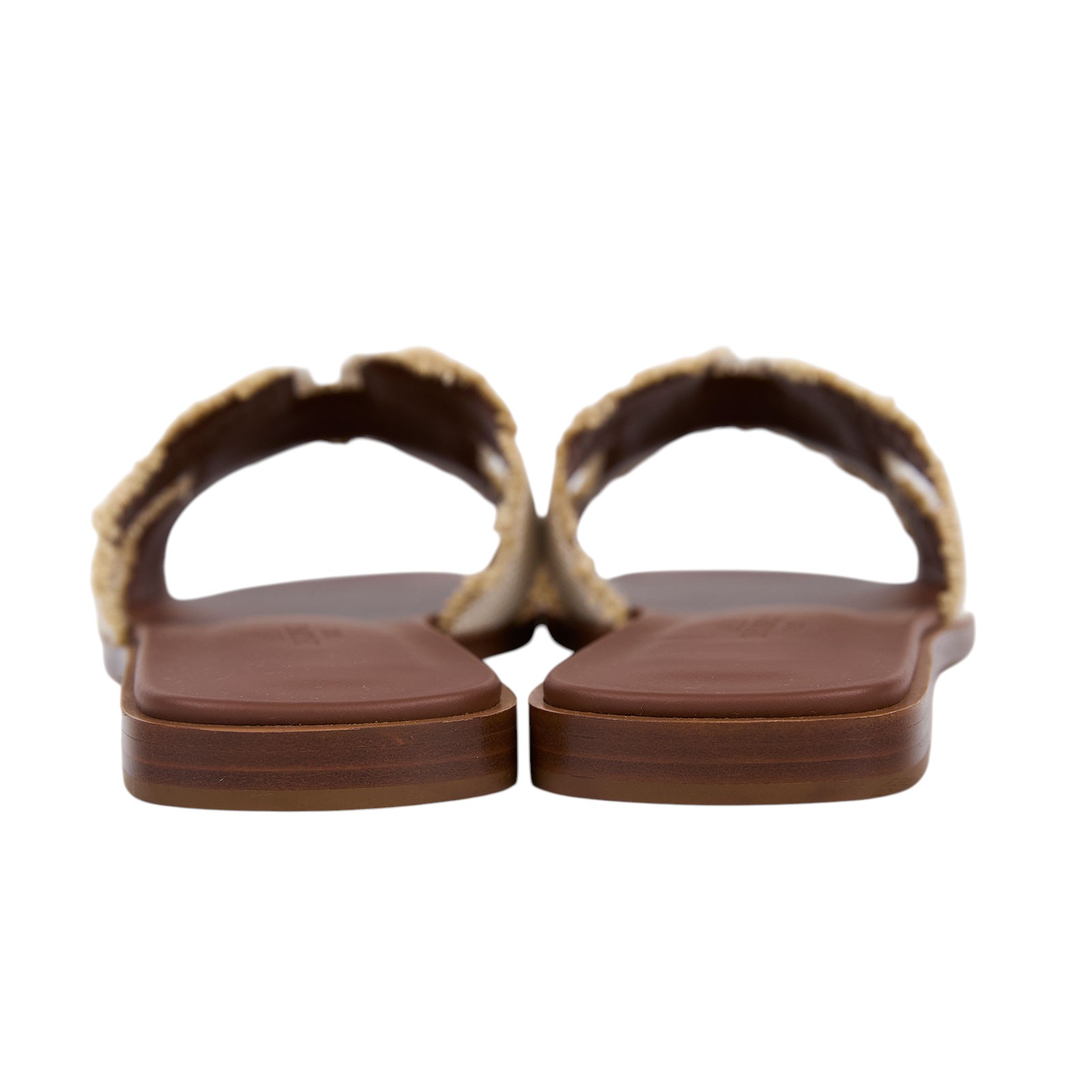 愛馬仕 Hermes Oran 涼鞋 H251047ZvA3370  白帆布H拖鞋 #37 防塵袋/原廠盒子