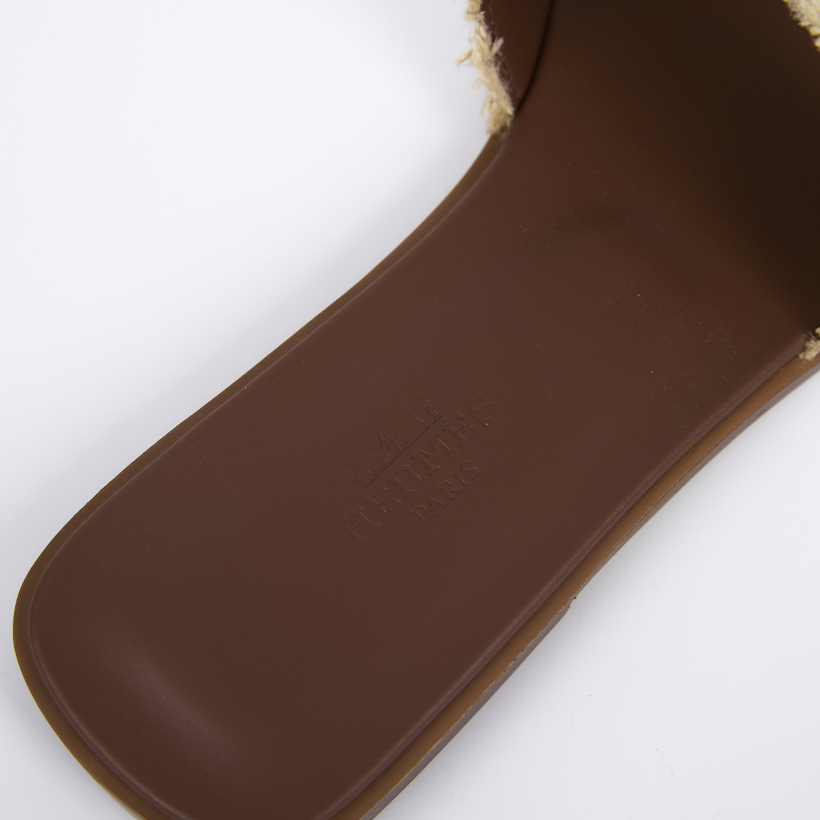 愛馬仕 Hermes Oran 涼鞋 H251047ZvA3370  白帆布H拖鞋 #37 防塵袋/原廠盒子