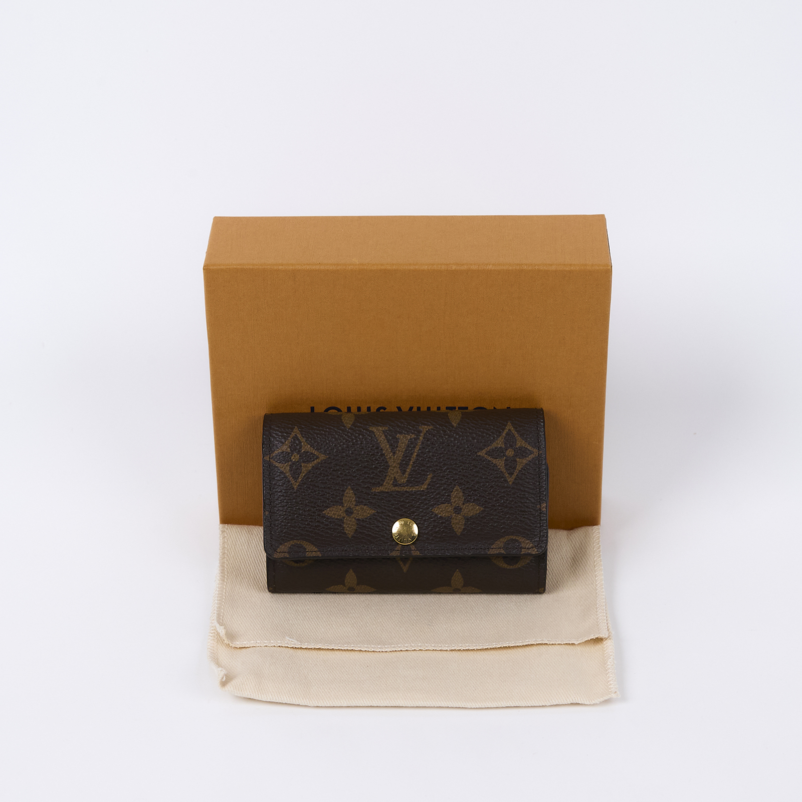 路易威登 LOUIS VUITTON 6 匙鑰匙包 經典帆布 M62630 棕原花鑰匙包 防塵袋/原廠盒子
