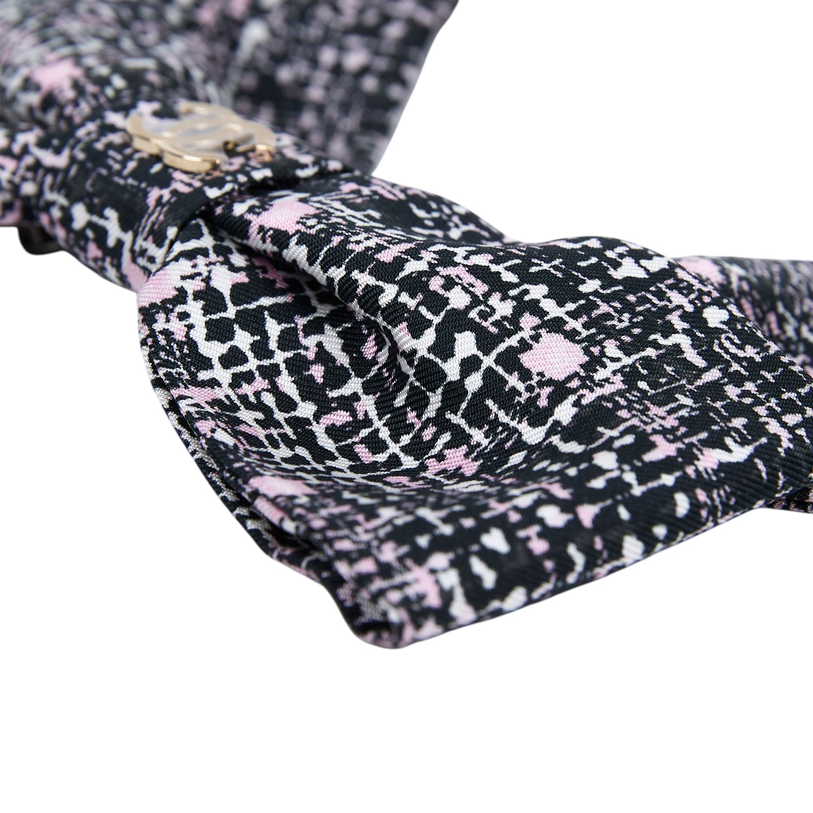 香奈兒 CHANEL CC 蝴蝶結 髮夾 AAB346 AAB346 黑蝴蝶結髮夾 原廠盒子