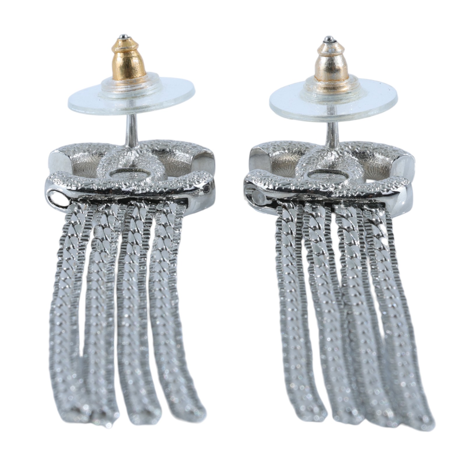 香奈兒 CHANEL CC 耳環 A24B 銀雙C流蘇耳環 原廠盒子