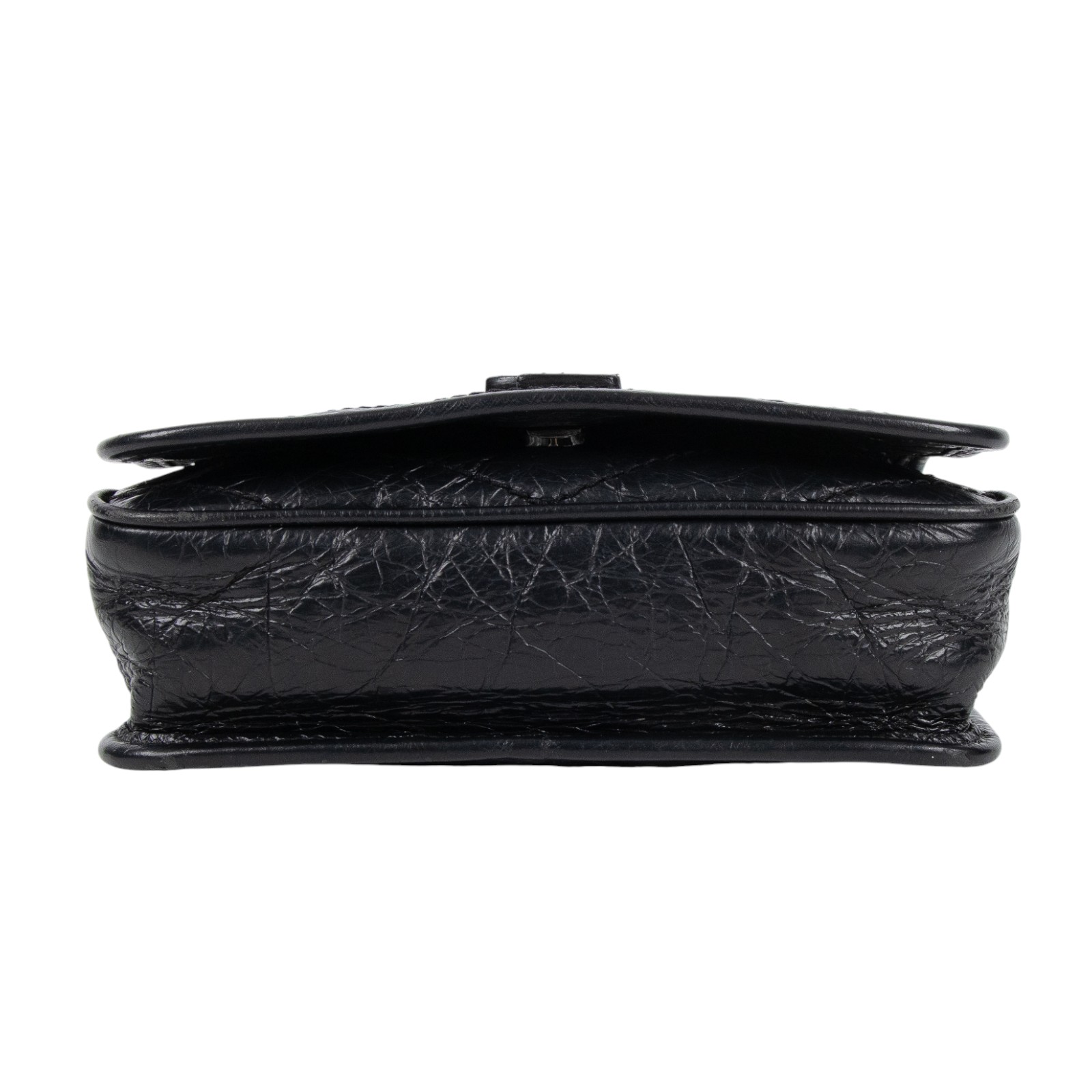 聖羅蘭 YSL SAINT LAURENT Niki 復古皮革 手袋 銀色五金 5831030EN04 黑NIKI WOC 防塵袋